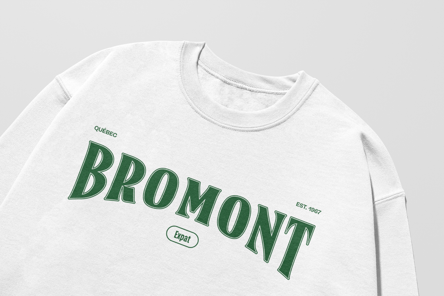 Mon Crew Fit - Bromont - Adulte - Vert - Blanc