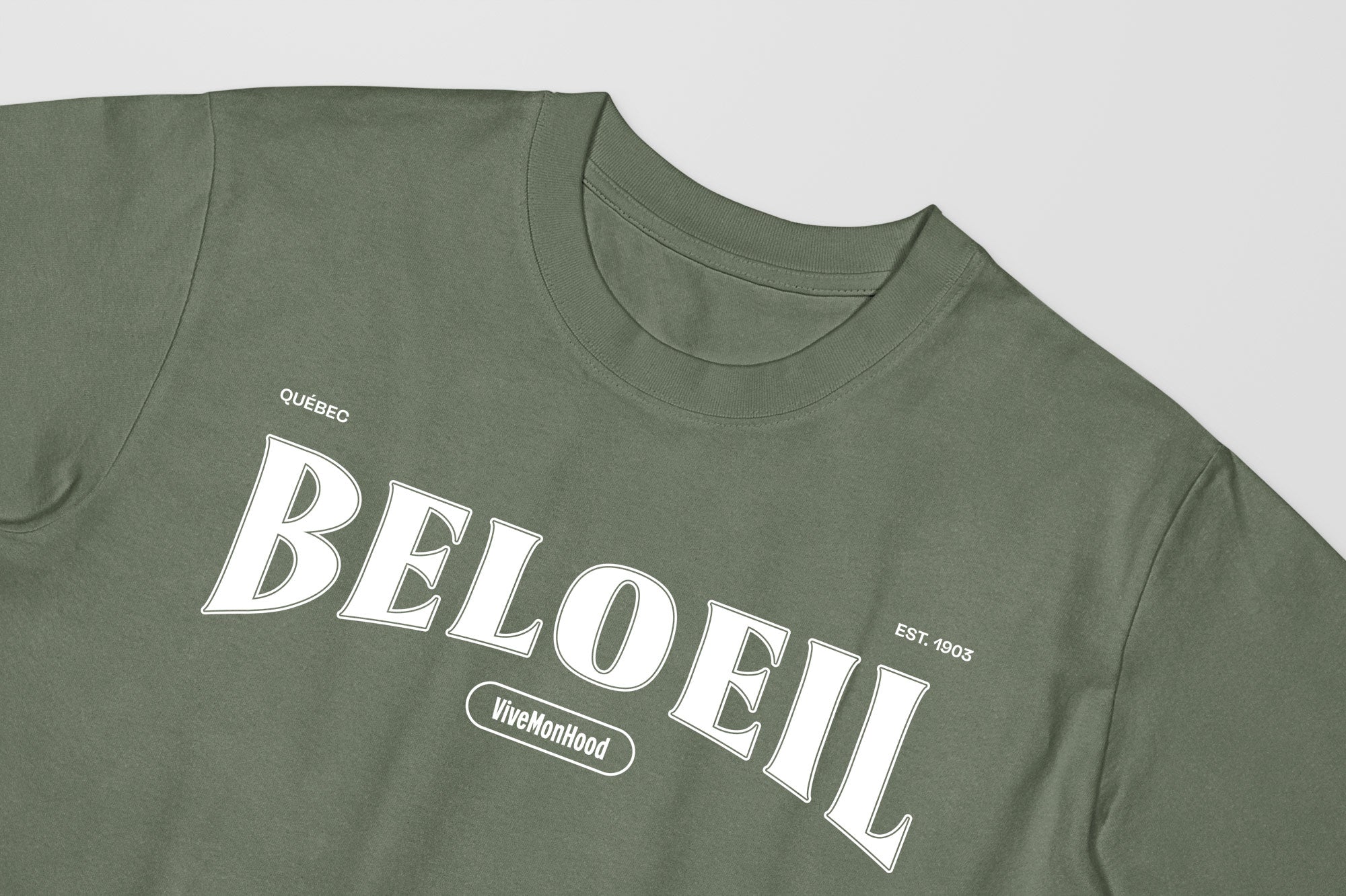Mon T-Shirt Garçon - Adultes - Beloeil - Impression en Blanc