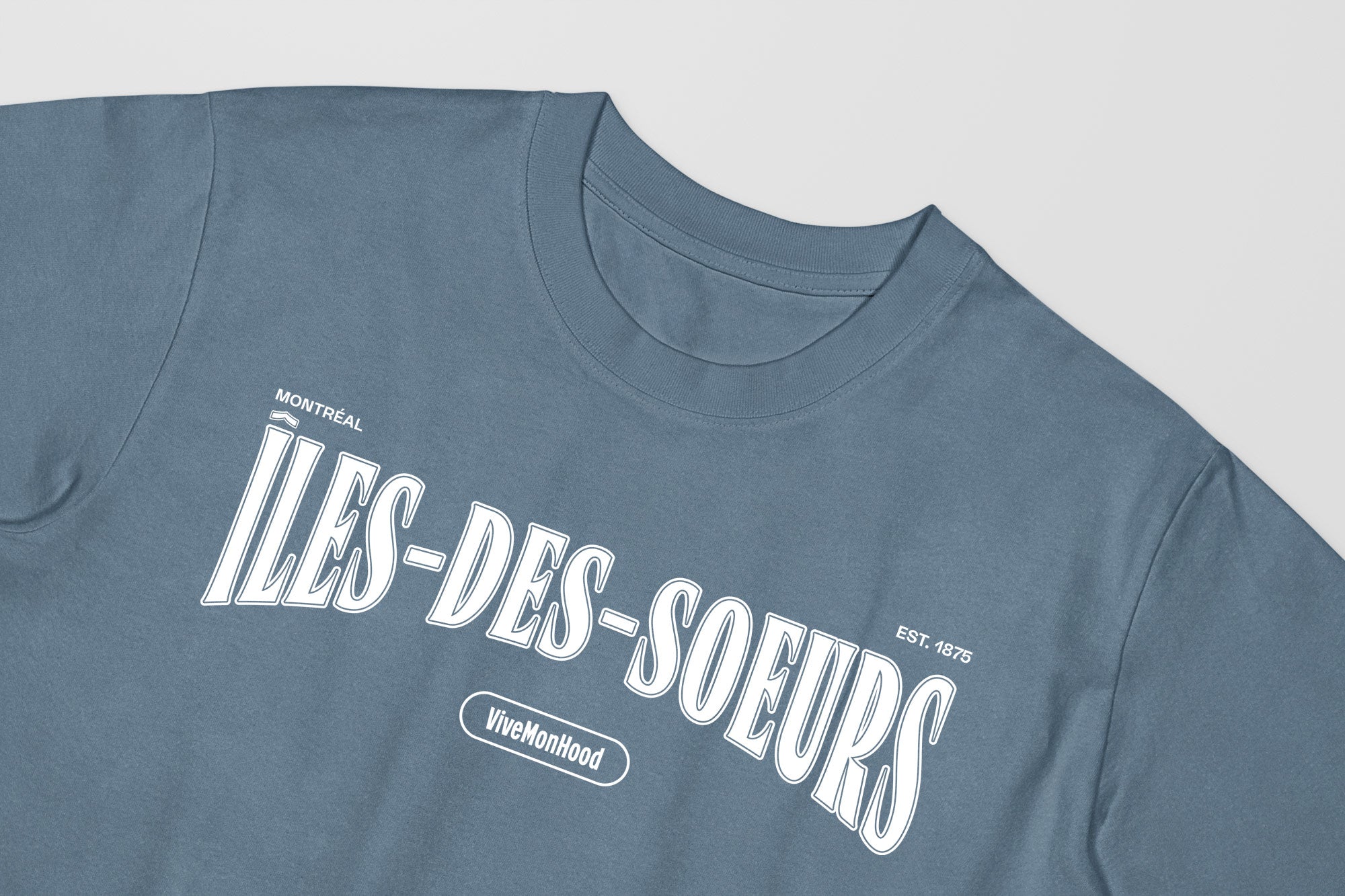 Mon T-Shirt Garçon - Adultes - Îles-des-soeurs - Impression en Blanc