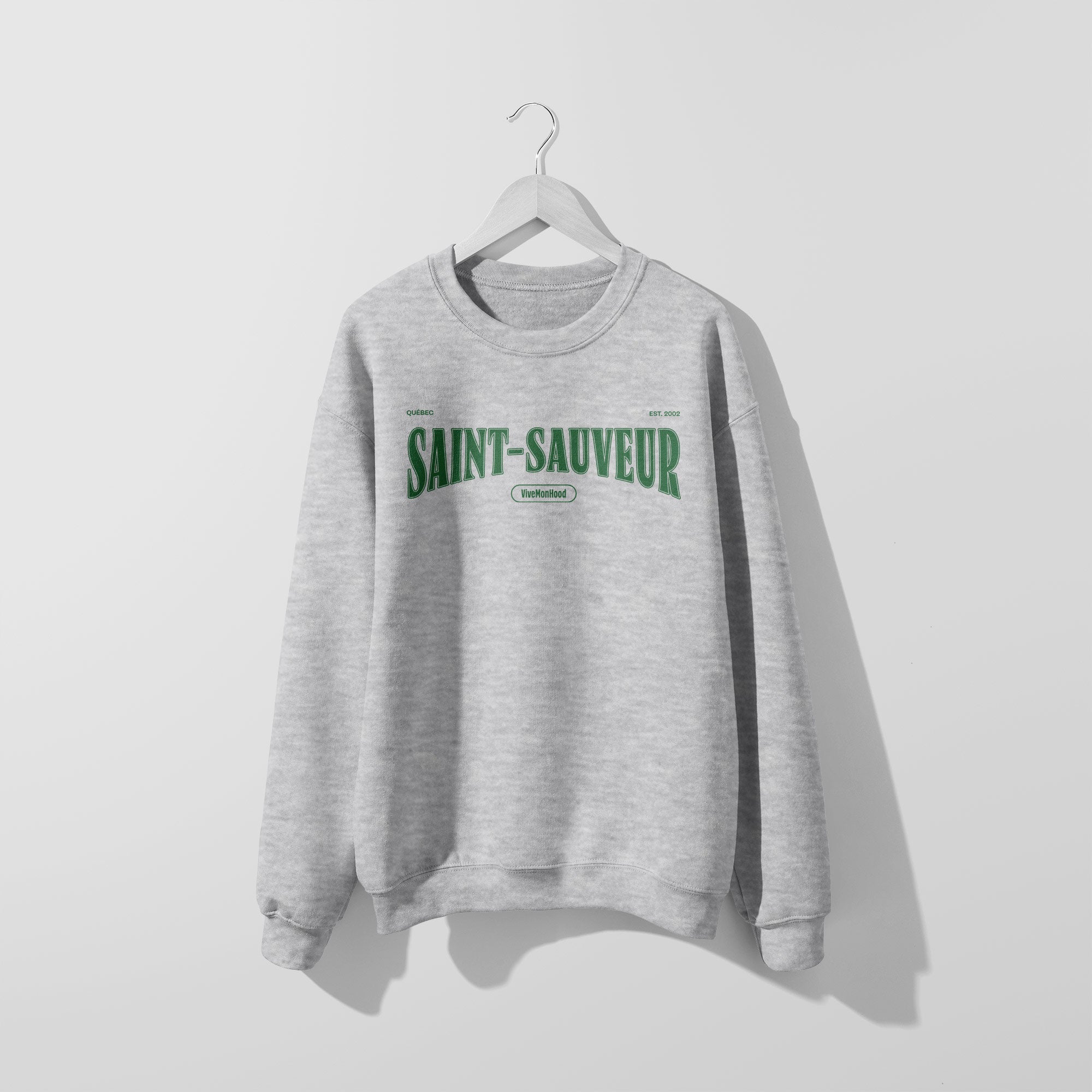 Mon Crew Fit - Adultes - Saint-Sauveur - Impression en Vert