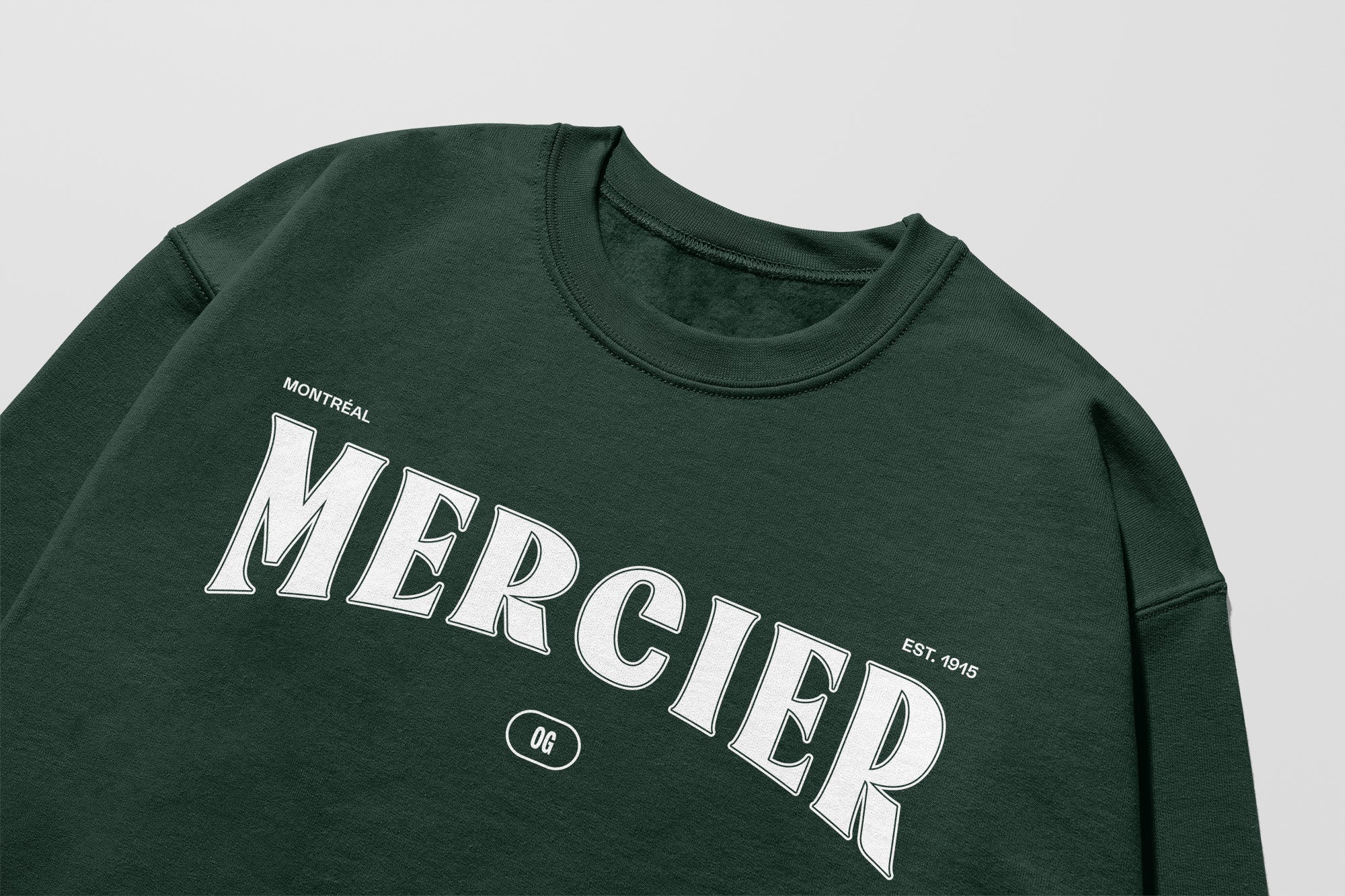 Mon Crew Confort - Adultes - Mercier - Impression en Blanc