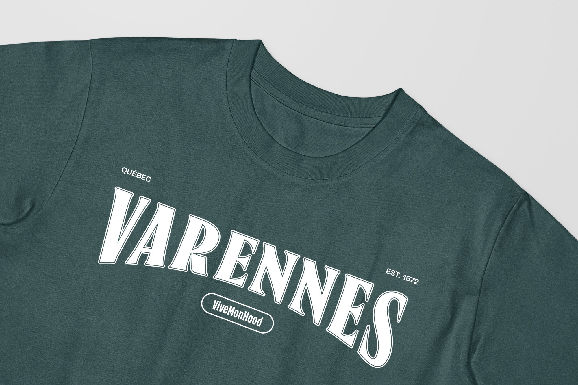 Mon T-Shirt Garçon - Adultes - Varennes - Impression en Blanc