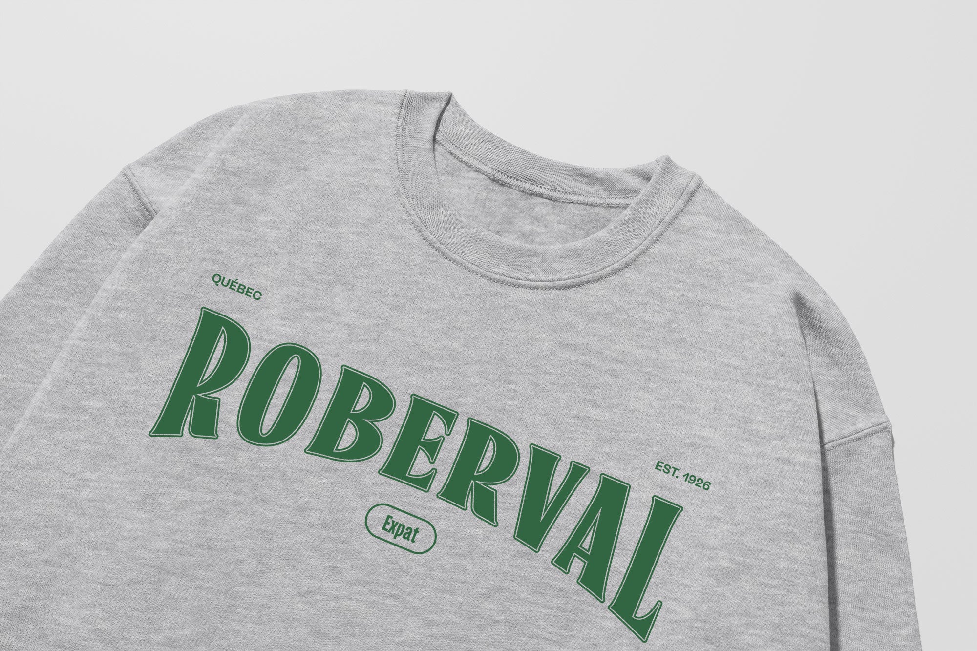 Mon Crew Fit - Adultes - Roberval - Impression en Vert