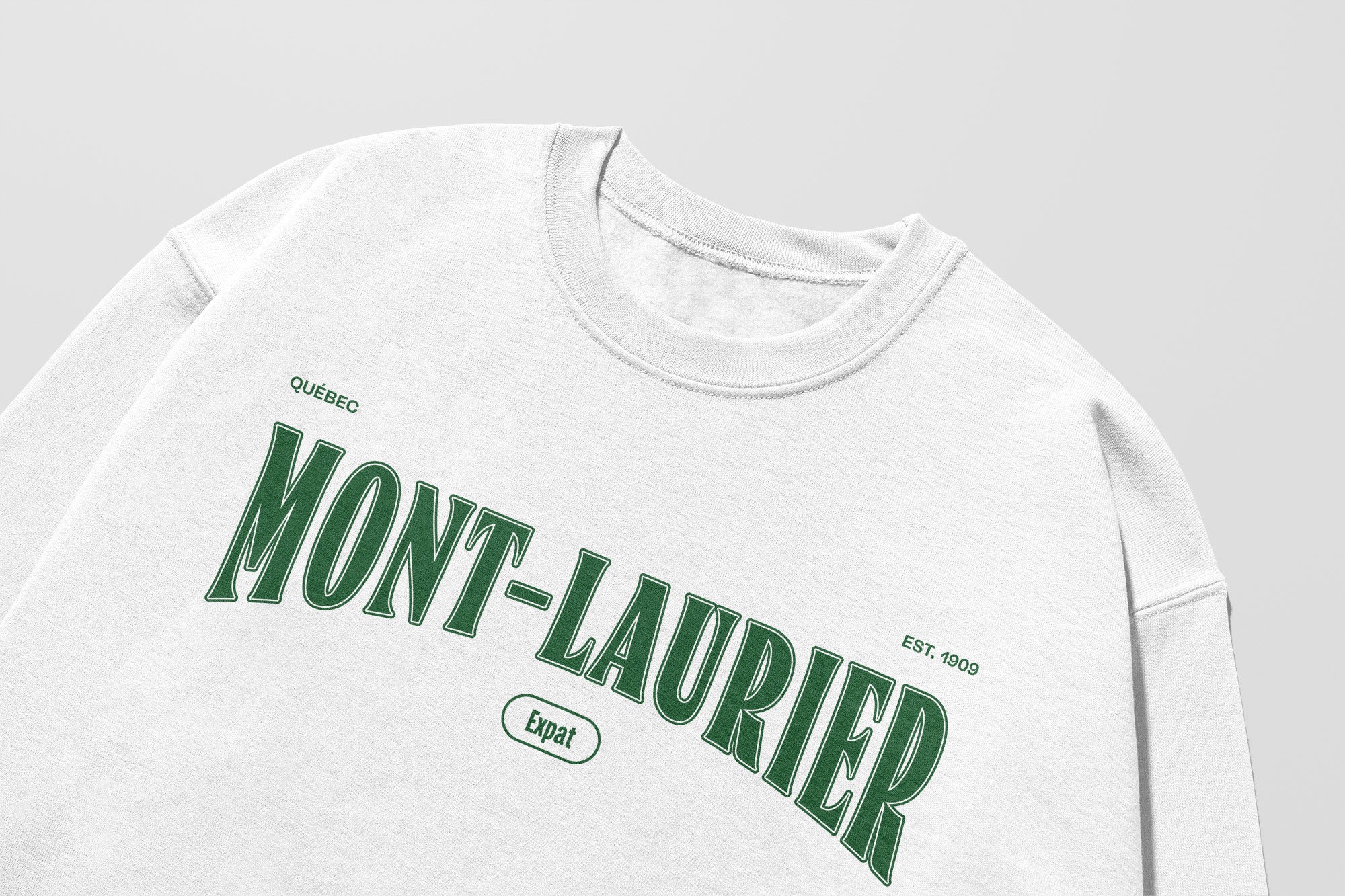 Mon Crew Fit - Adultes - Mont-Laurier - Impression en Vert