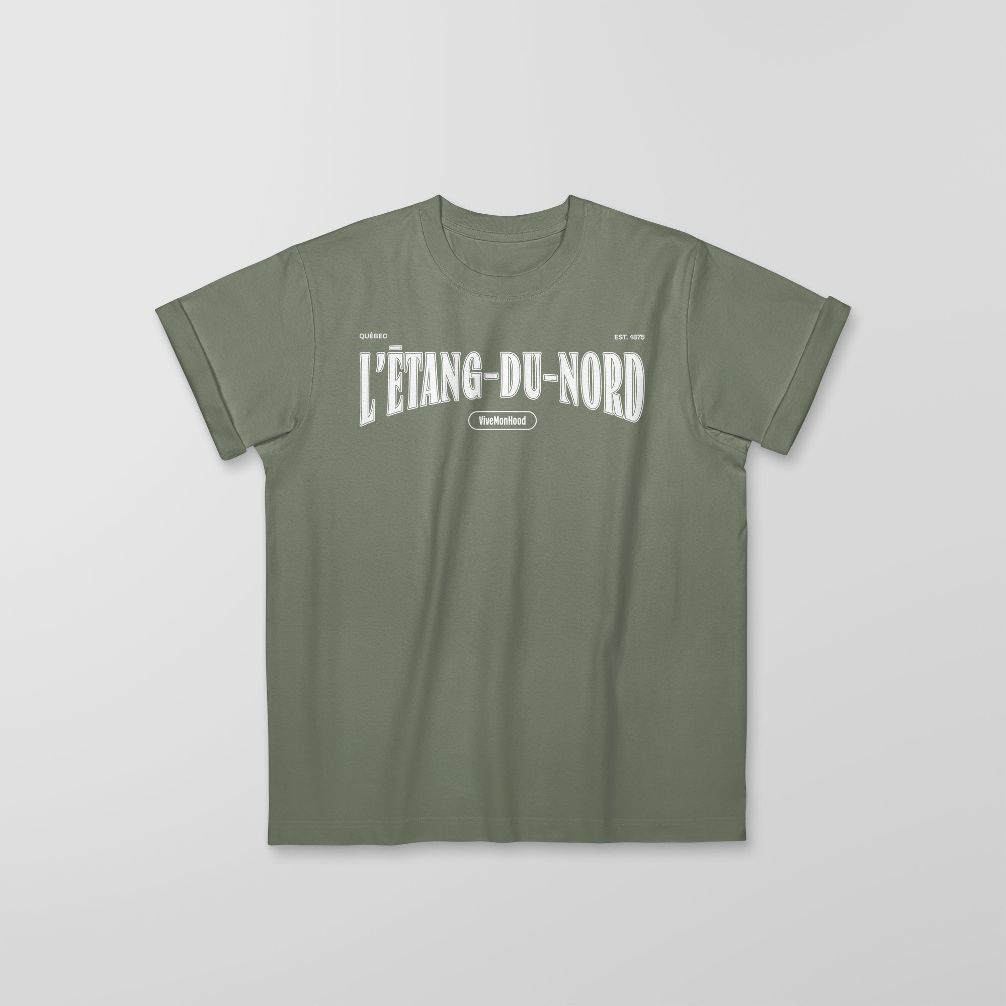 Mon T-Shirt Garçon - Adultes - L'Etang-du-Nord - Impression en Blanc