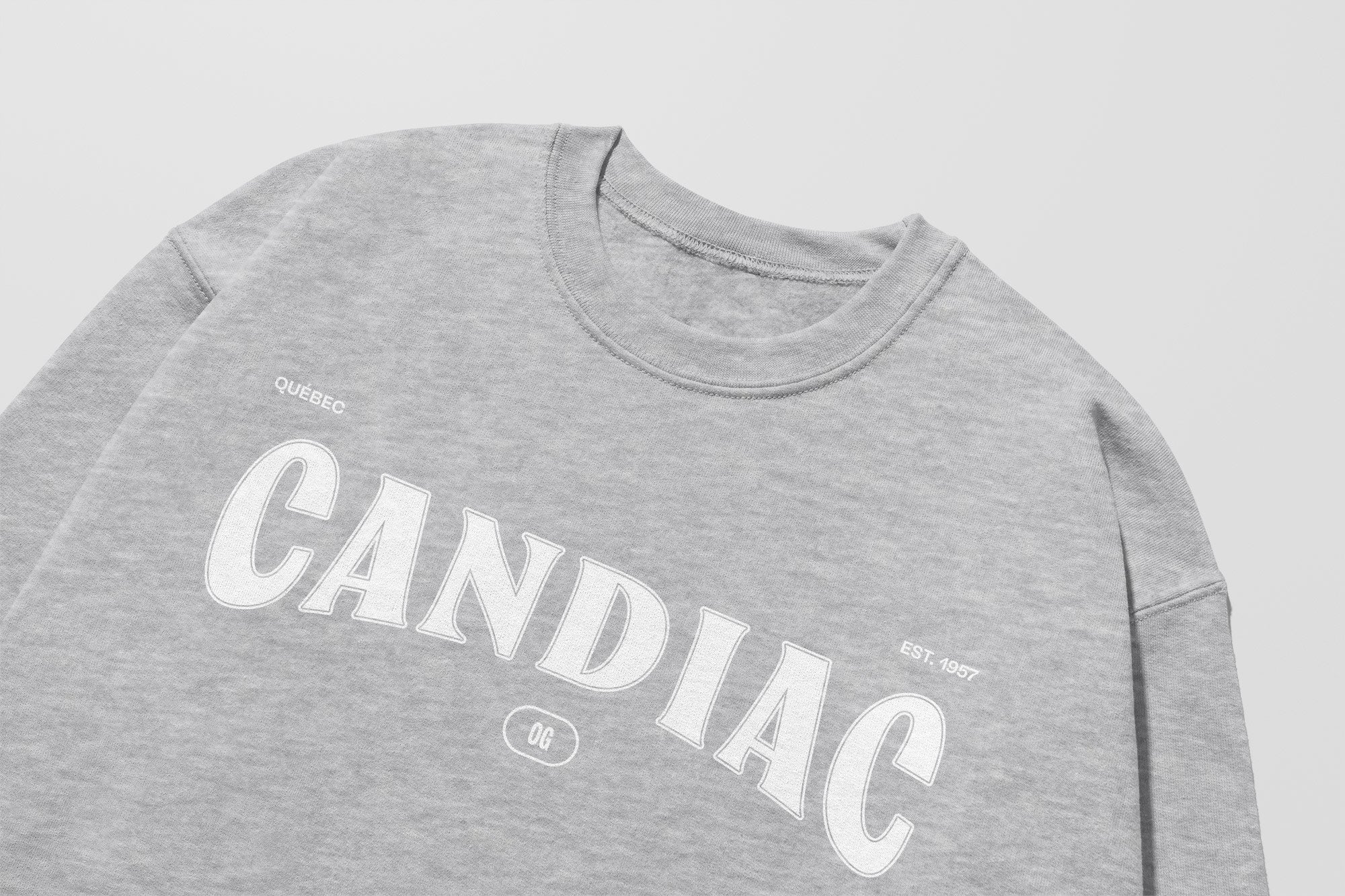Mon Crew Fit - Adultes - Candiac - Impression en Blanc