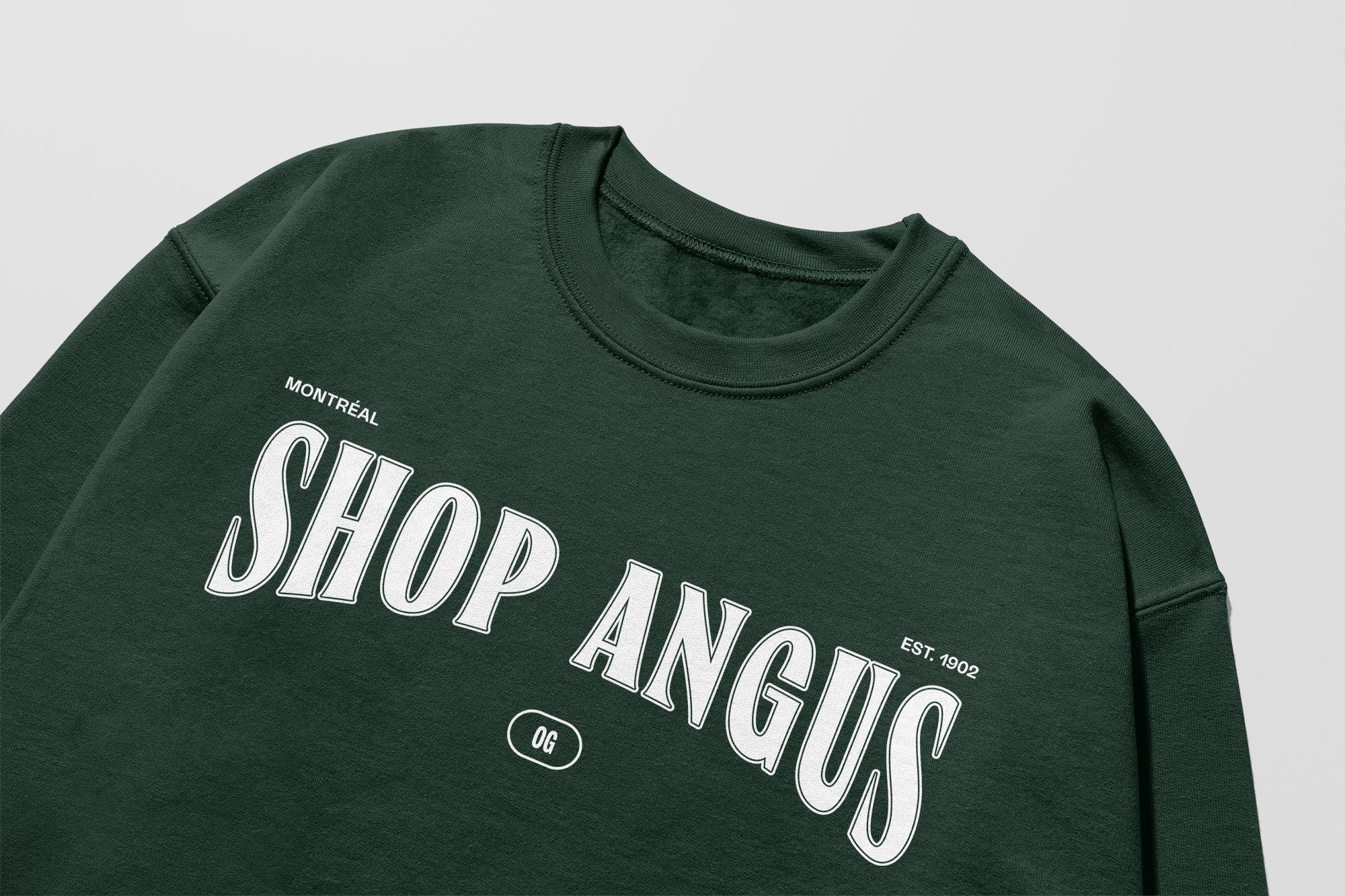 Mon Crew Confort - Adultes - Shop Angus - Impression en Blanc