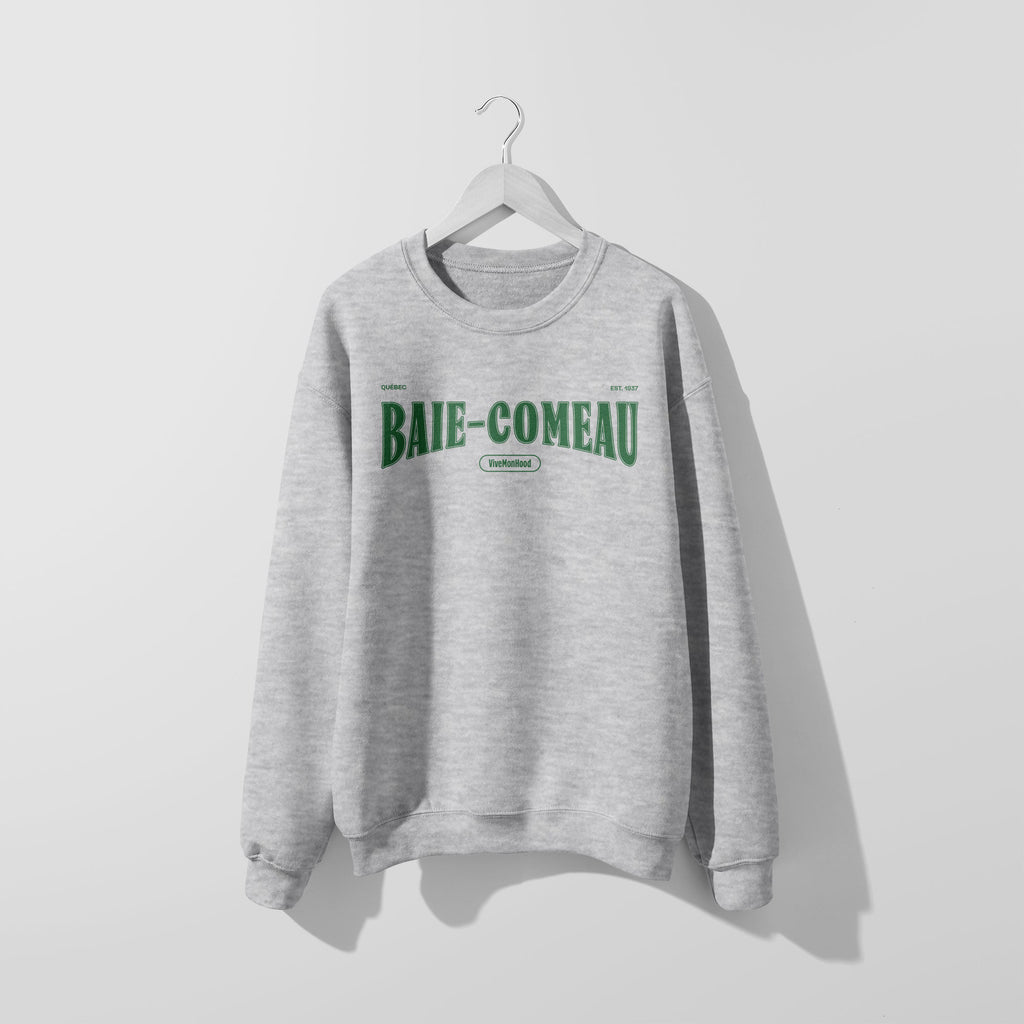 Mon Crew Fit - Adultes - Baie-Comeau - Impression en Vert