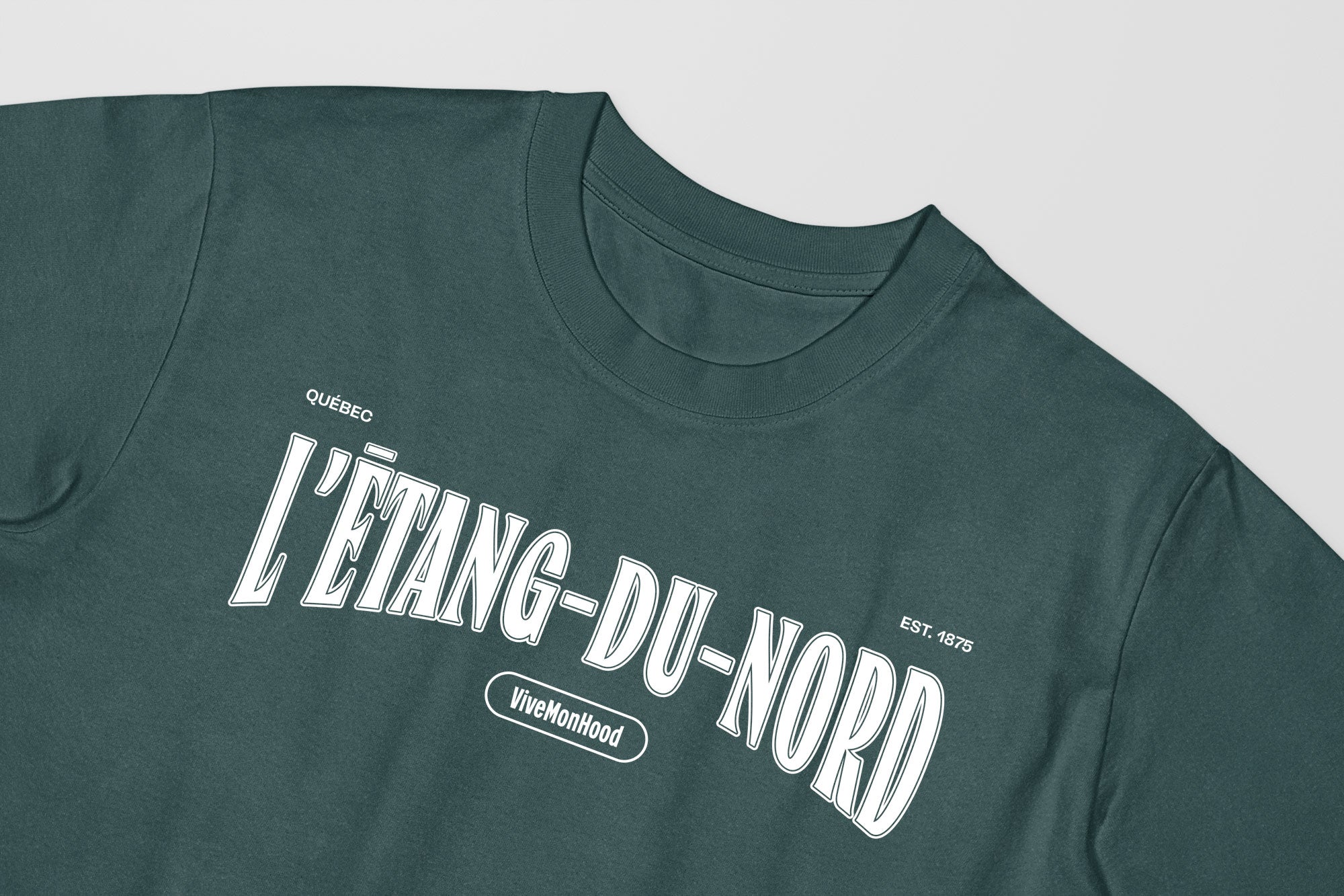 Mon T-Shirt Garçon - Adultes - L'Etang-du-Nord - Impression en Blanc
