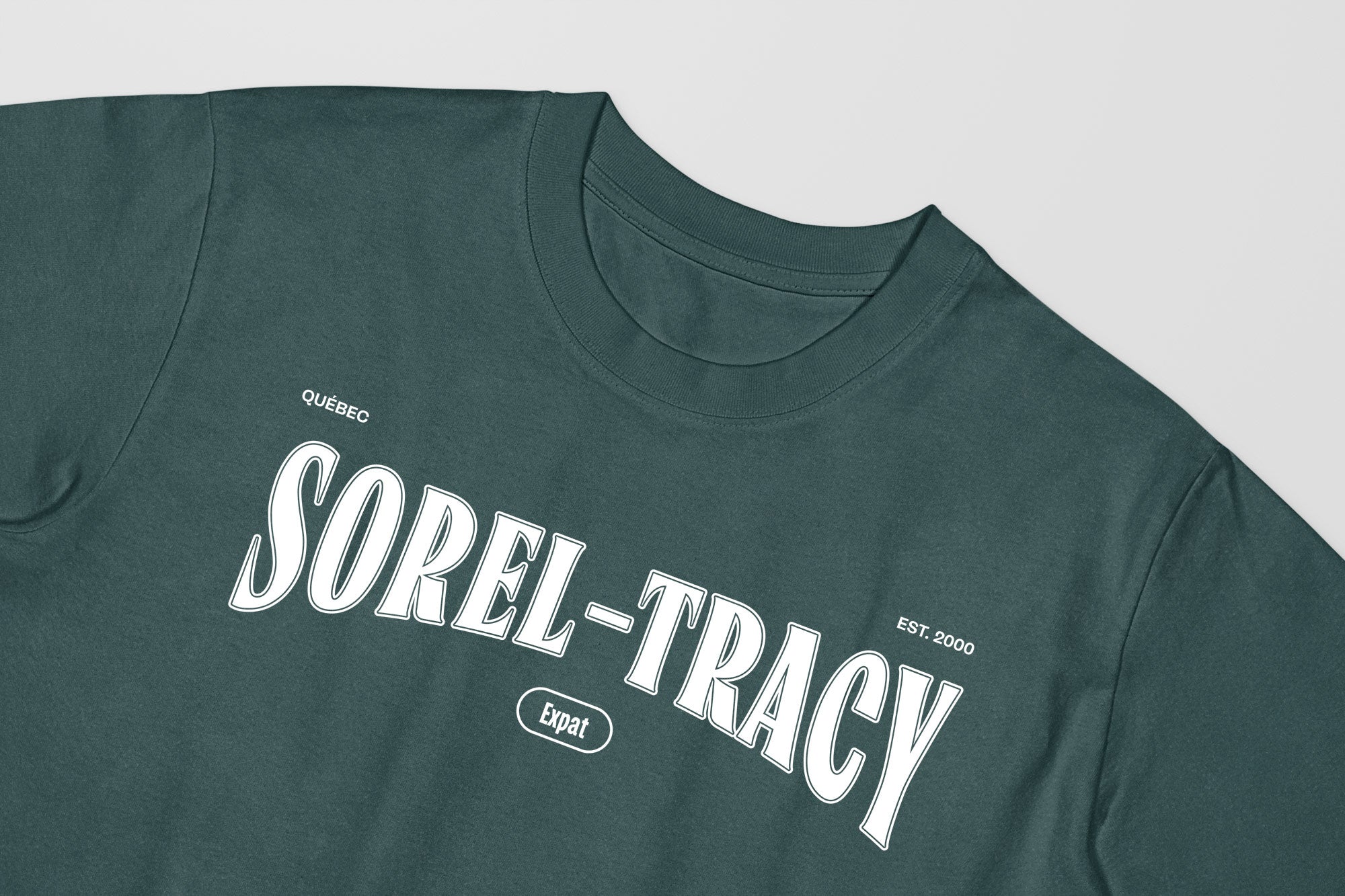 Mon T-Shirt Garçon - Adultes - Sorel-Tracy - Impression en Blanc