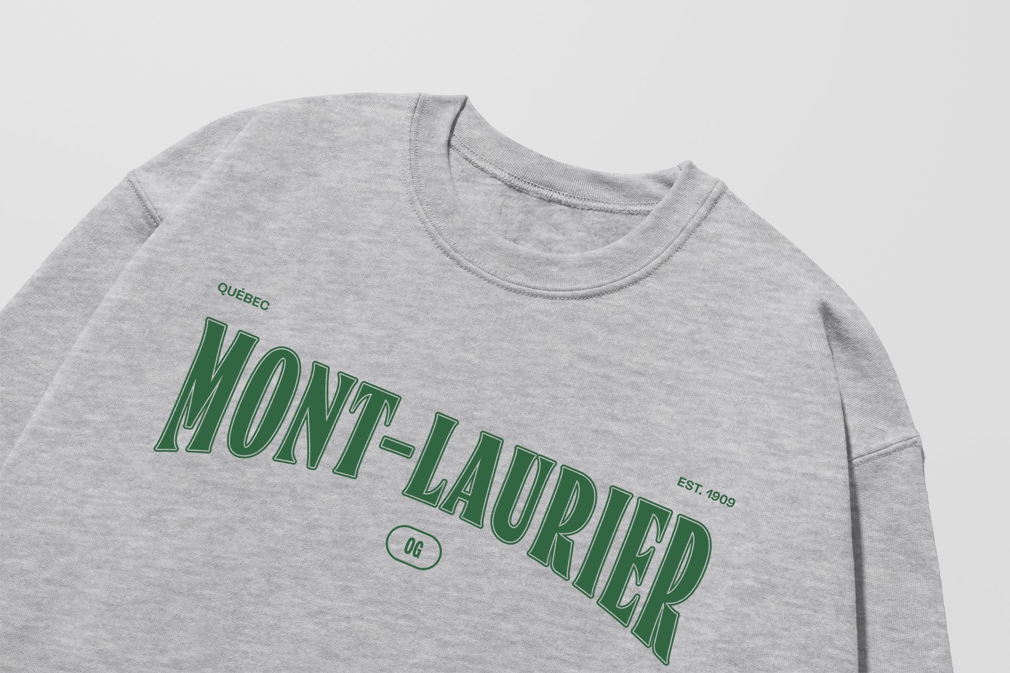 Mon Crew Fit - Adultes - Mont-Laurier - Impression en Vert