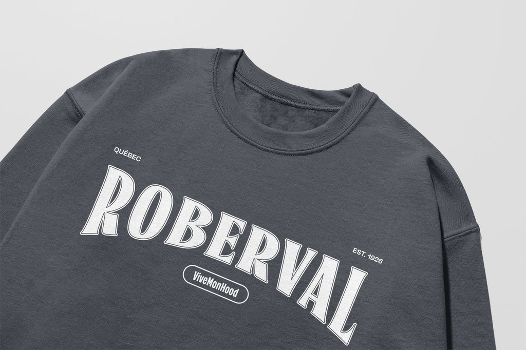 Mon Crew Fit - Enfants - Roberval - Impression en Blanc