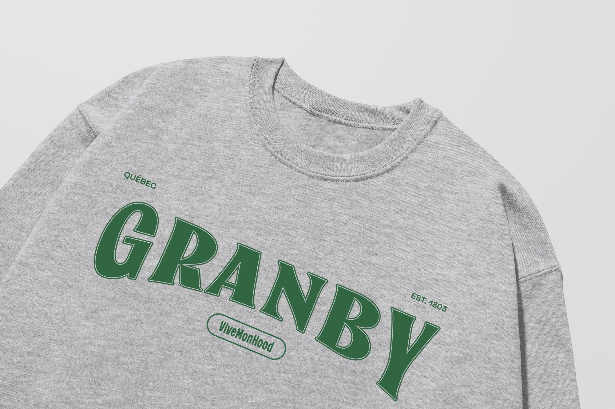 Mon Crew Fit - Adultes - Granby - Impression en Vert