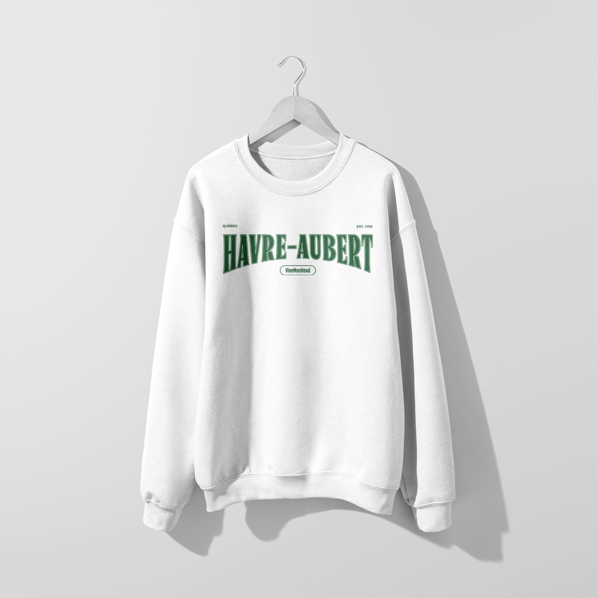 Mon Crew Fit - Adultes - Havre-Aubert - Impression en Vert