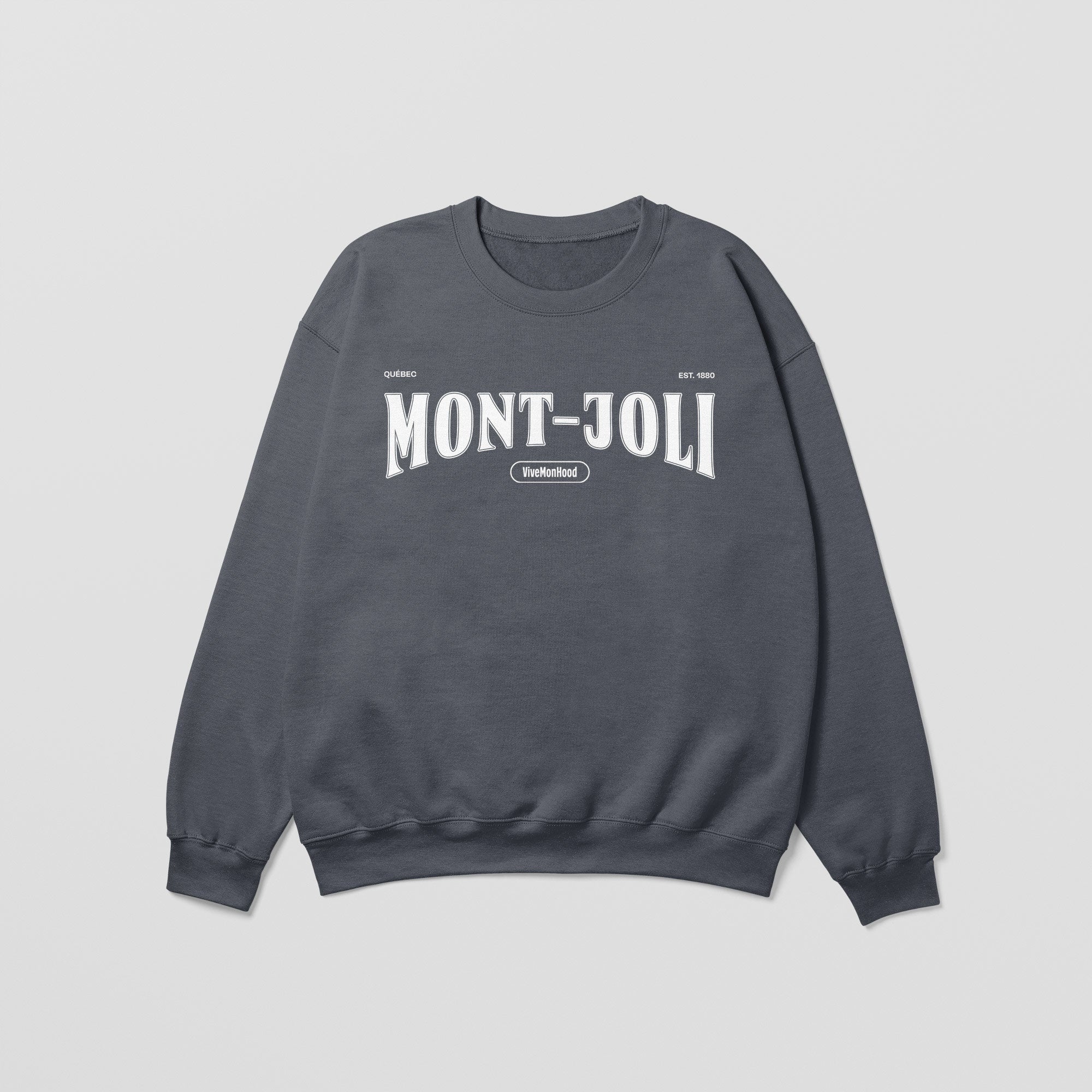 Mon Crew Fit - Enfants - Mont-Joli - Impression en Blanc