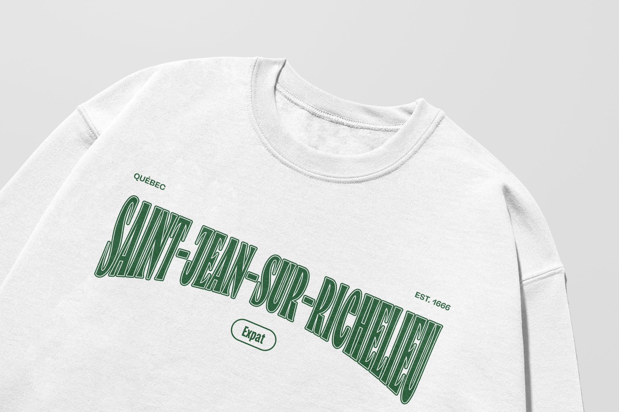 Mon Crew Fit - Adultes - Saint-Jean-Sur-Richelieu - Impression en Vert