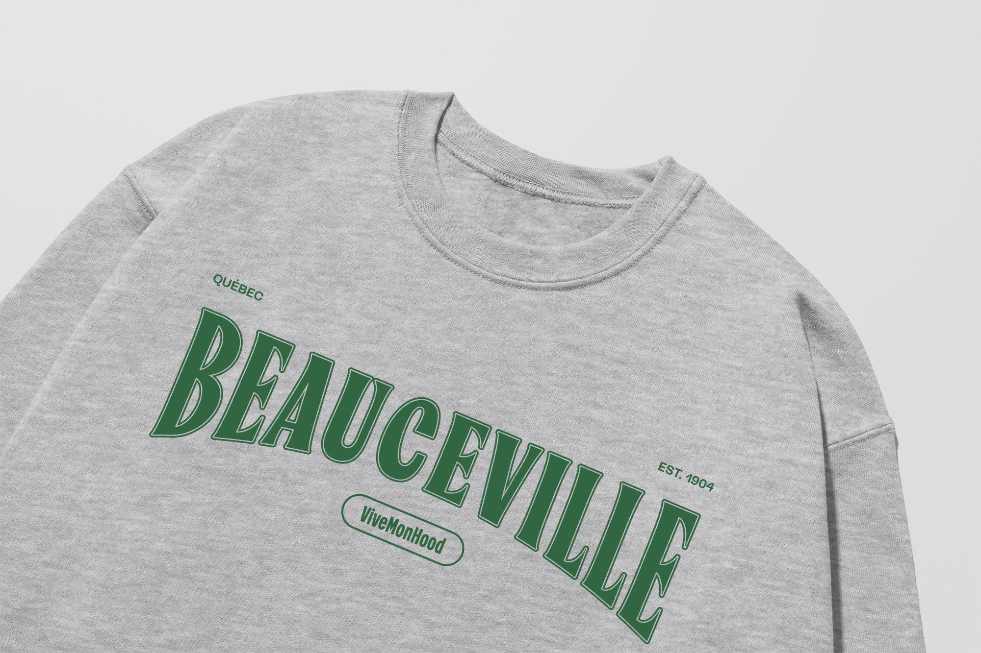 Mon Crew Fit - Adultes - Beauceville - Impression en Vert