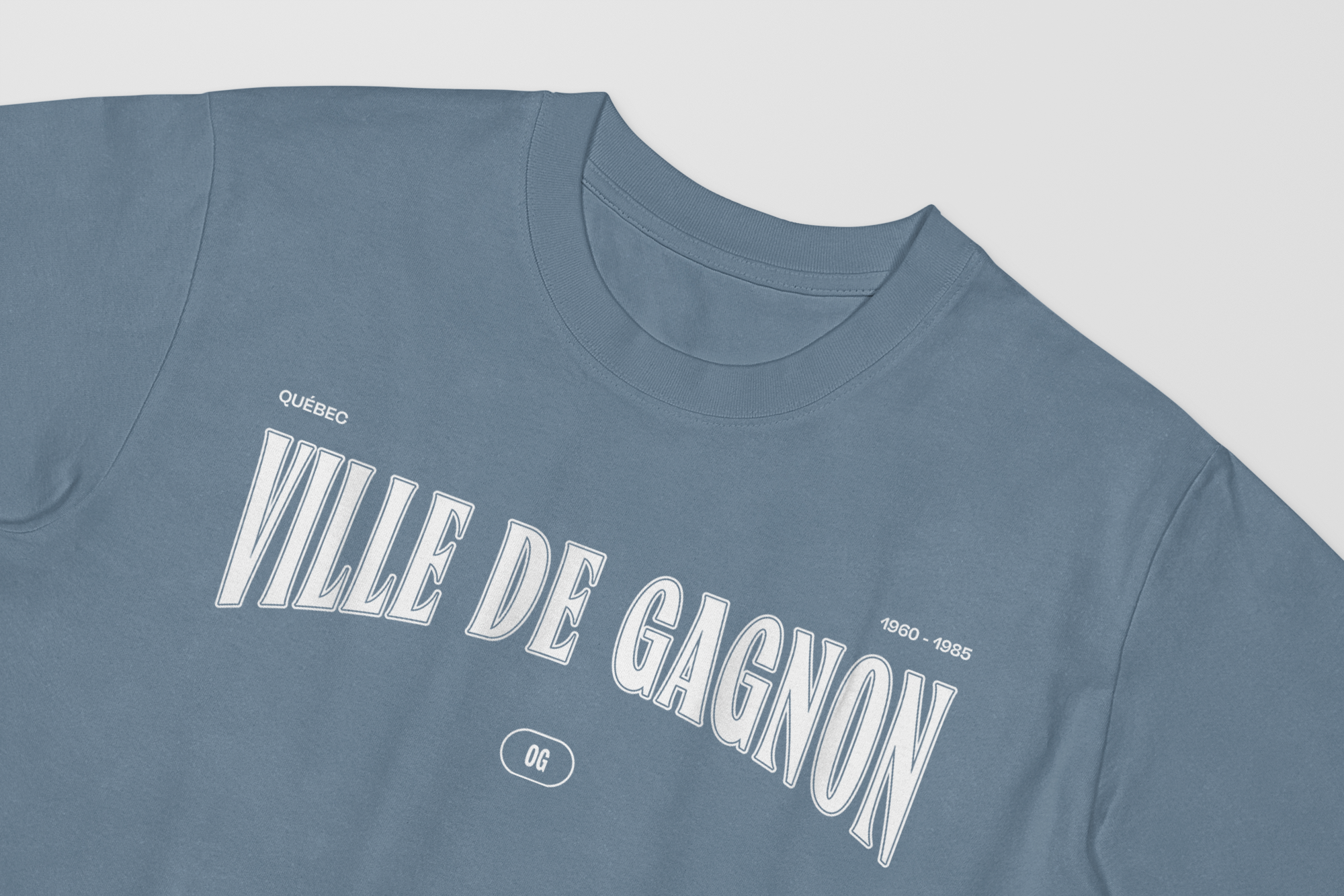 Mon T-Shirt Garçon - Ville de Gagnon - Adulte - Blanc - BlueJean