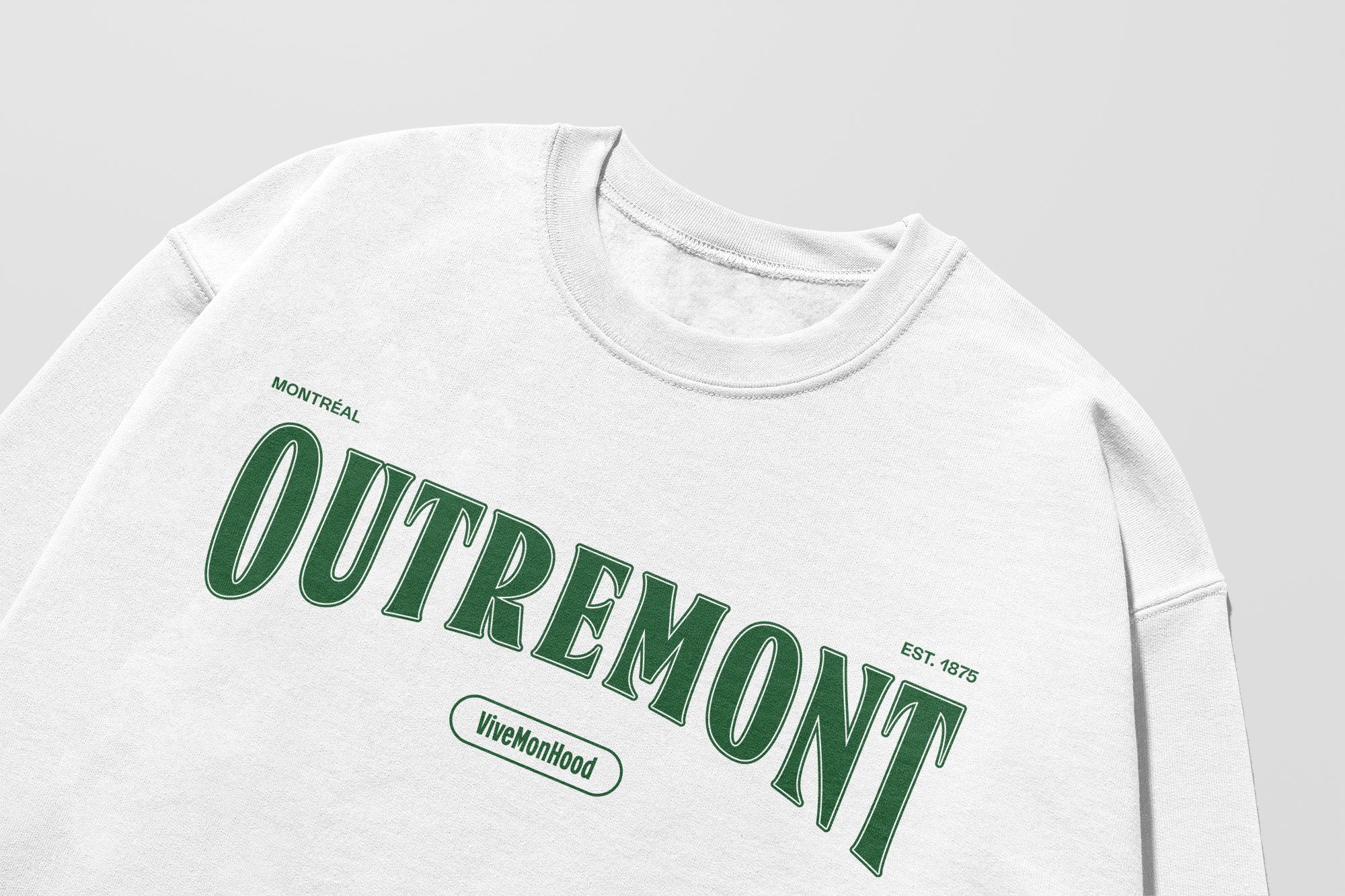 Mon Crew Fit - Adultes - Outremont - Impression en Vert