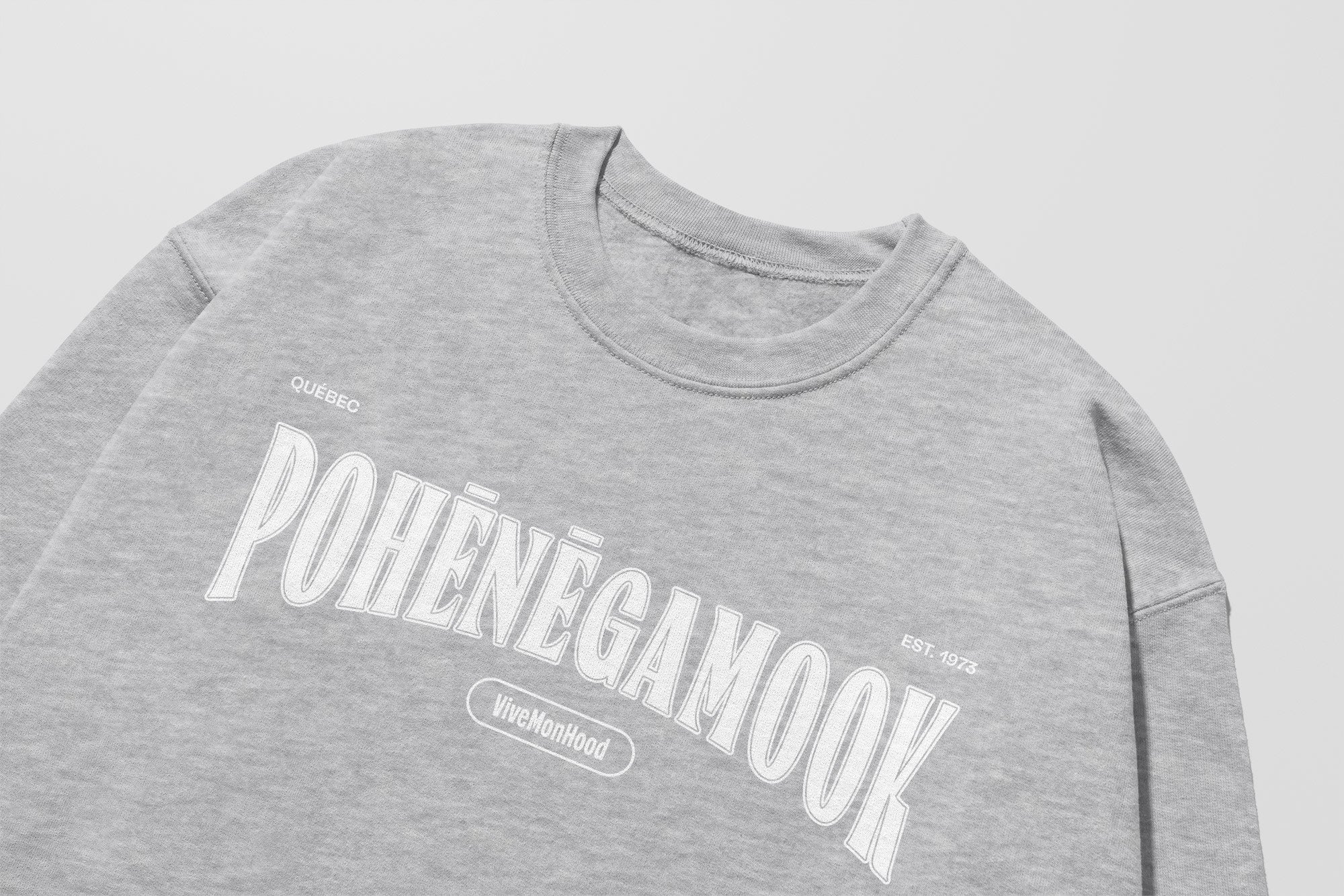 Mon Crew Fit - Enfants - Pohenegamook - Impression en Blanc