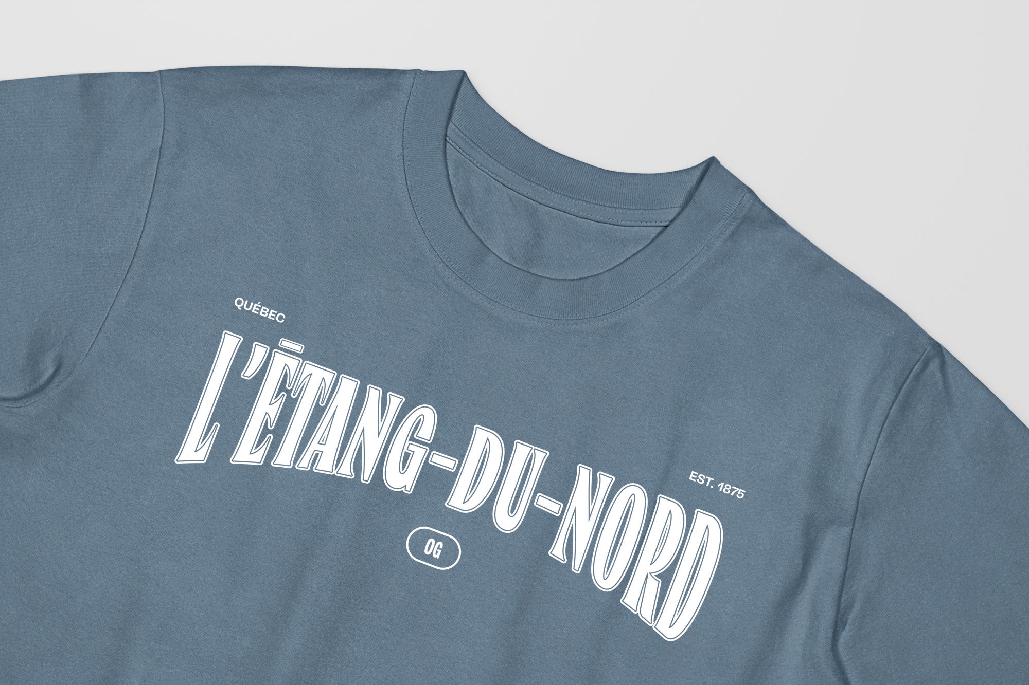 Mon T-Shirt Garçon - Adultes - L'Etang-du-Nord - Impression en Blanc