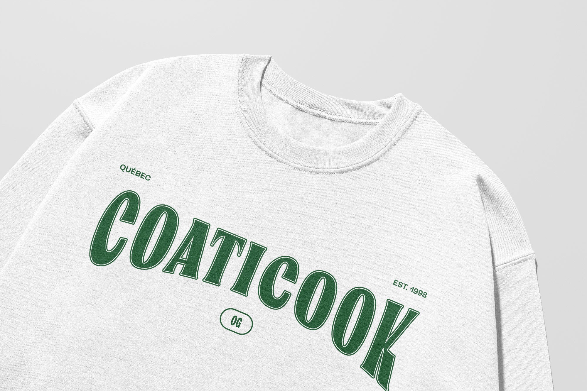 Mon Crew Fit - Adultes - Coaticook - Impression en Vert