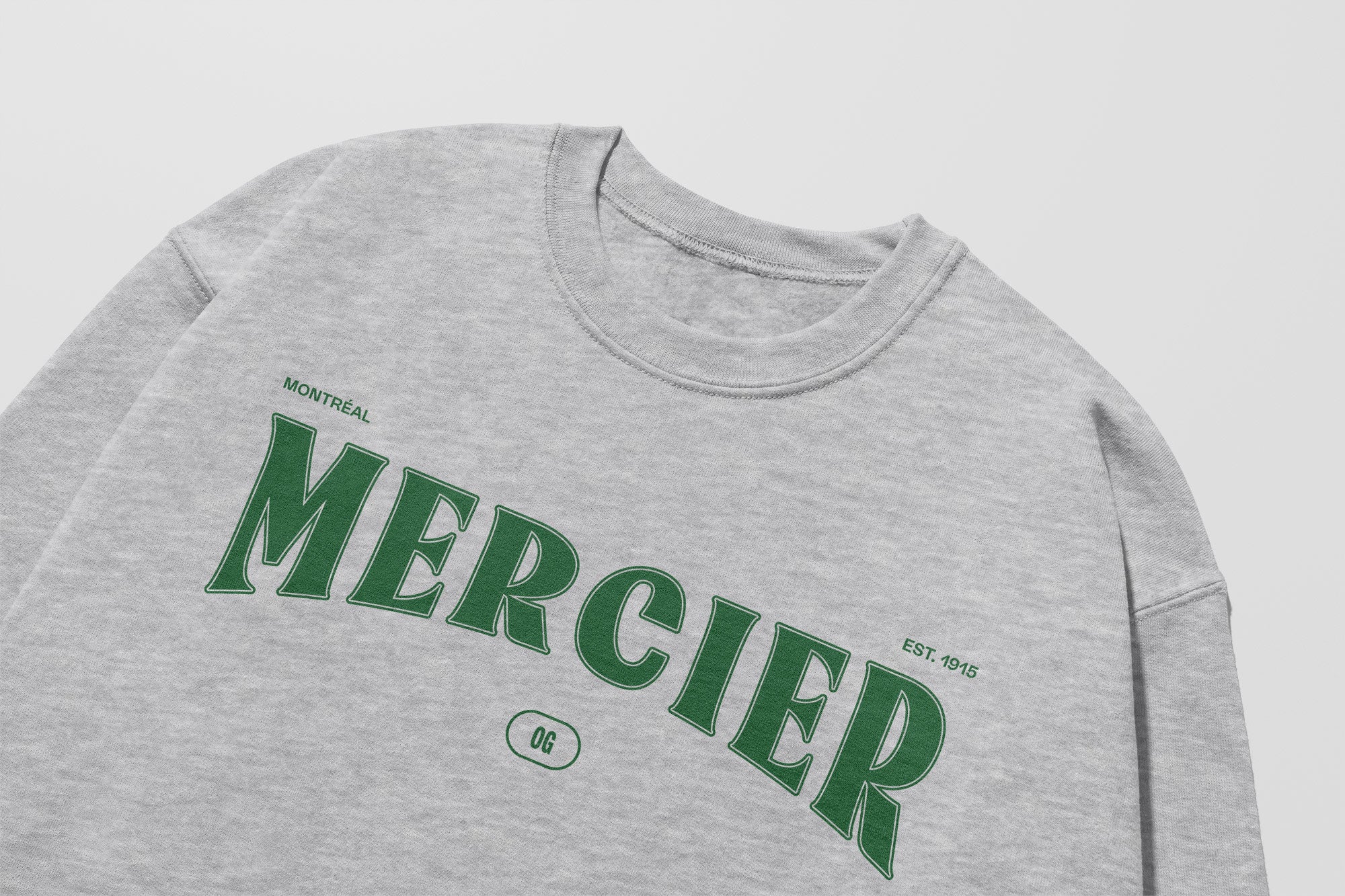 Mon Crew Fit - Adultes - Mercier - Impression en Vert