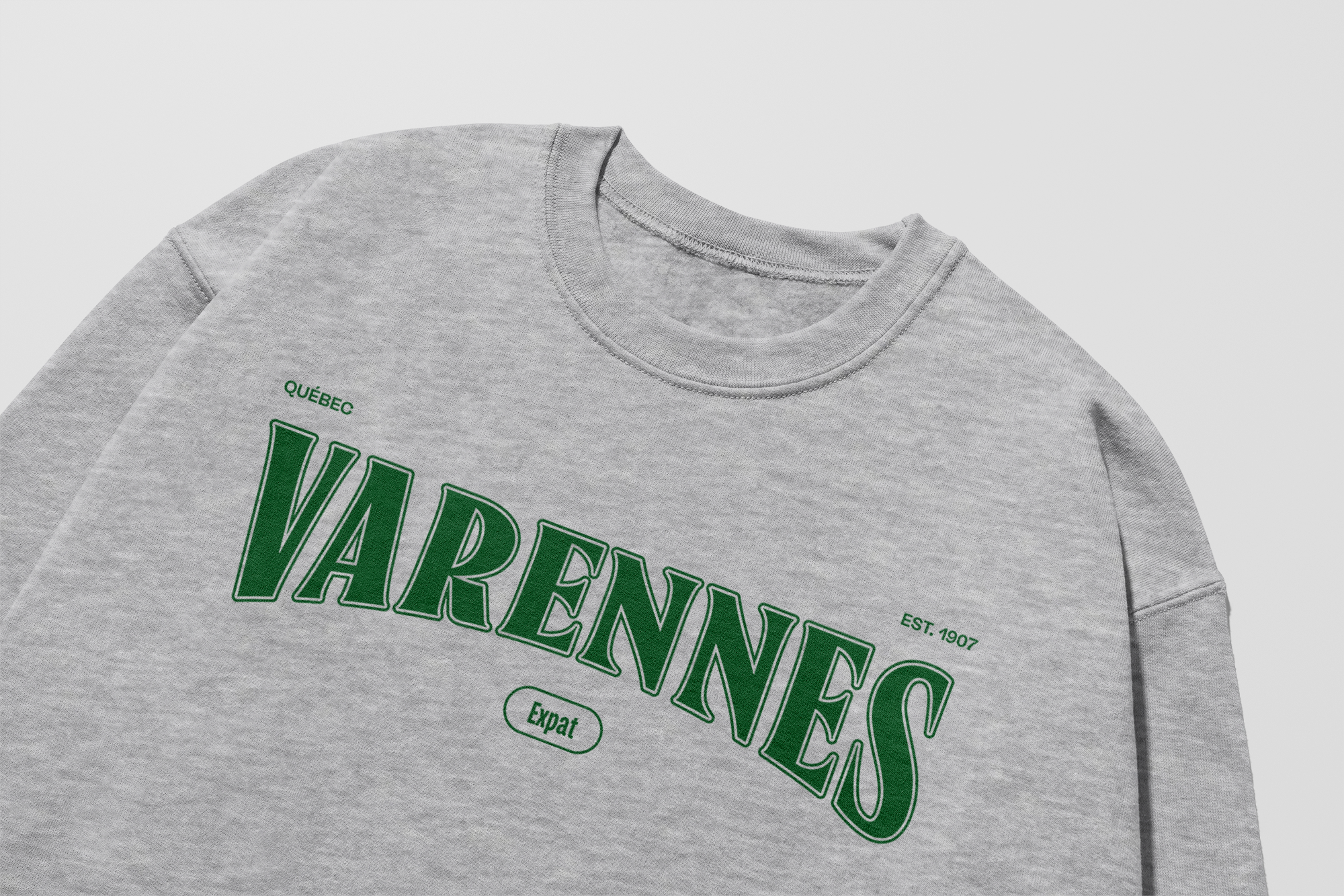 Mon Crew Fit - Varennes - Adulte - Vert - Sport Gray
