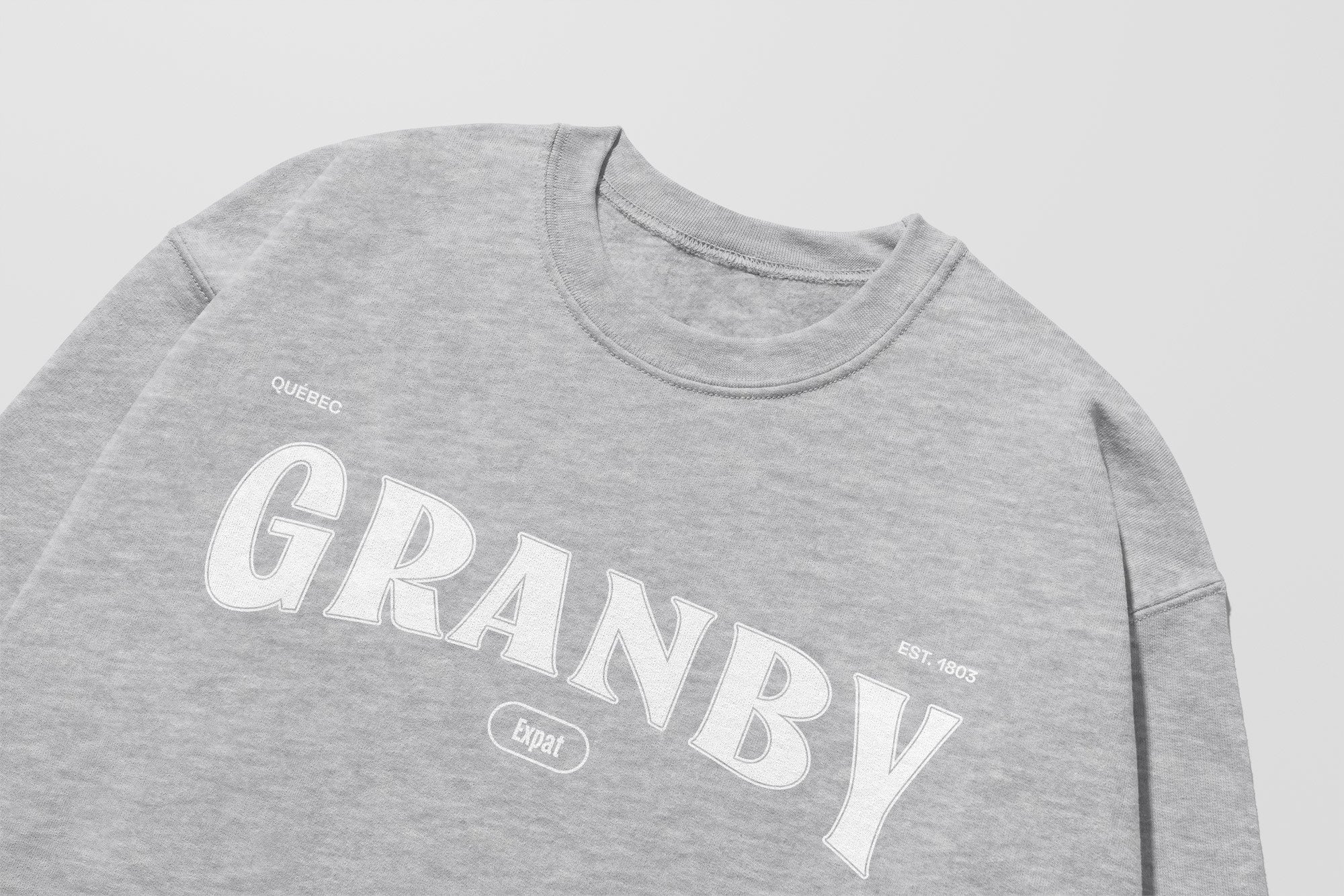 Mon Crew Fit - Adultes - Granby - Impression en Blanc