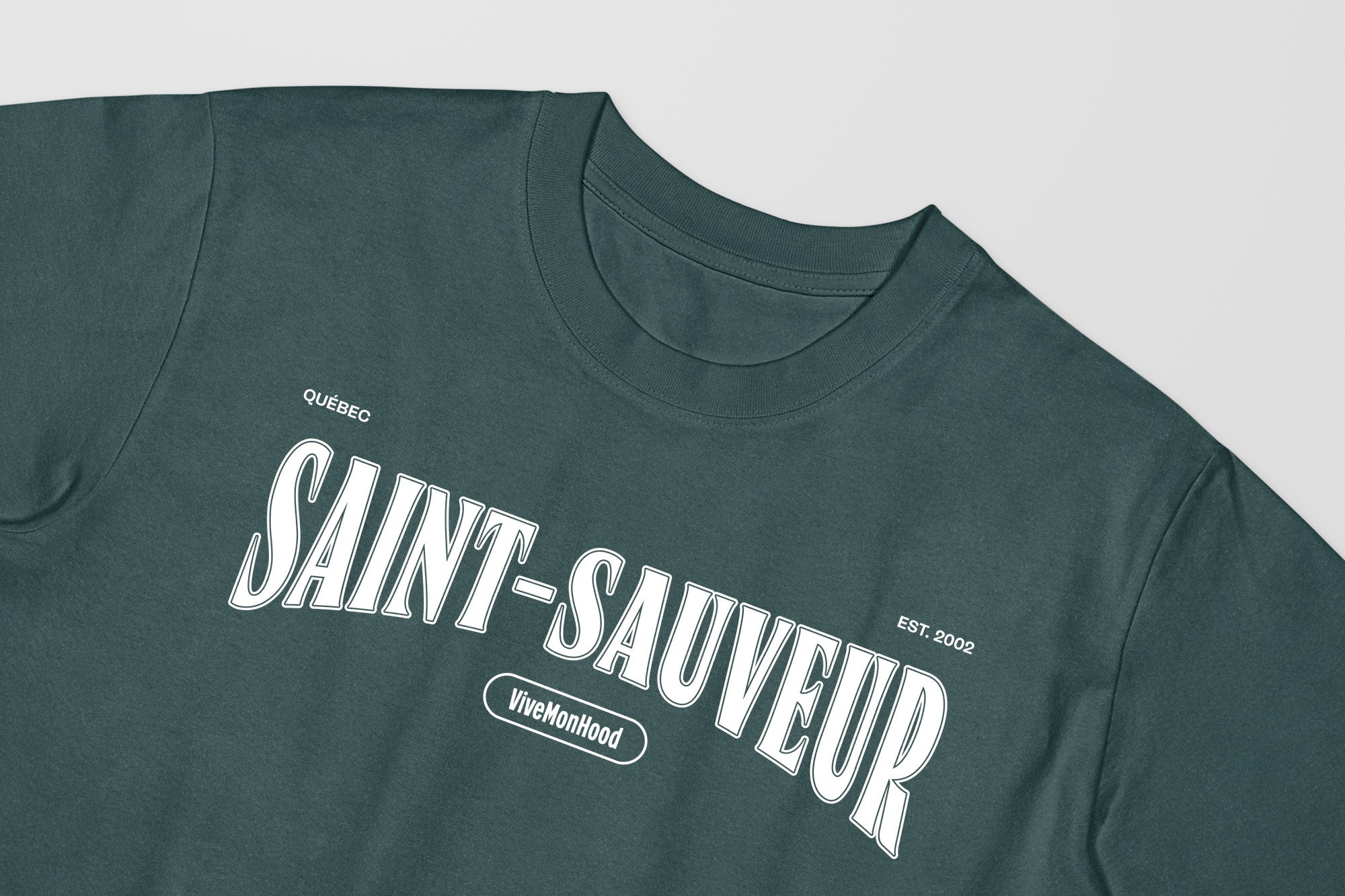 Mon T-Shirt Garçon - Adultes - Saint-Sauveur - Impression en Blanc