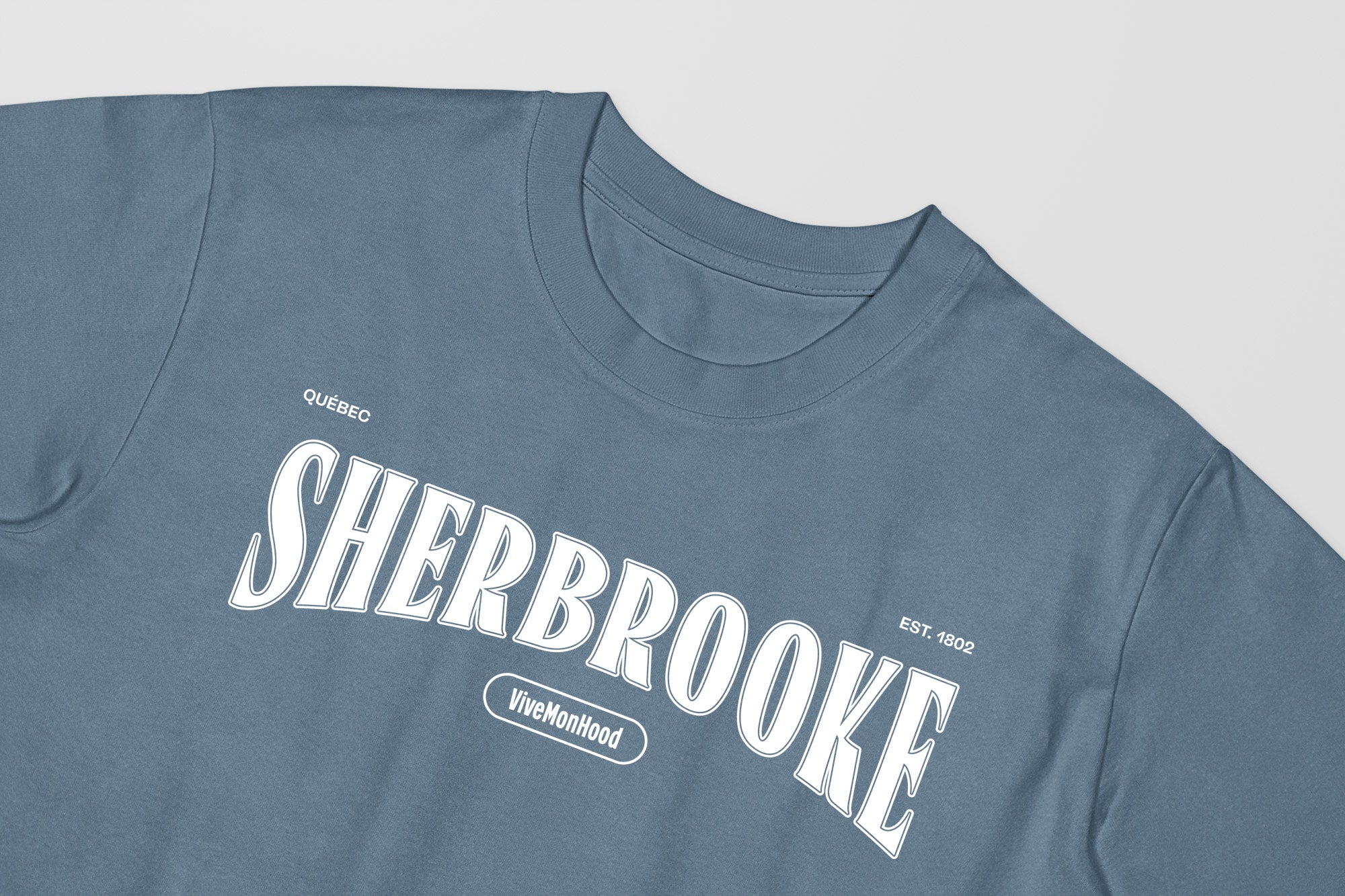 Mon T-Shirt Garçon - Adultes - Sherbrooke - Impression en Blanc