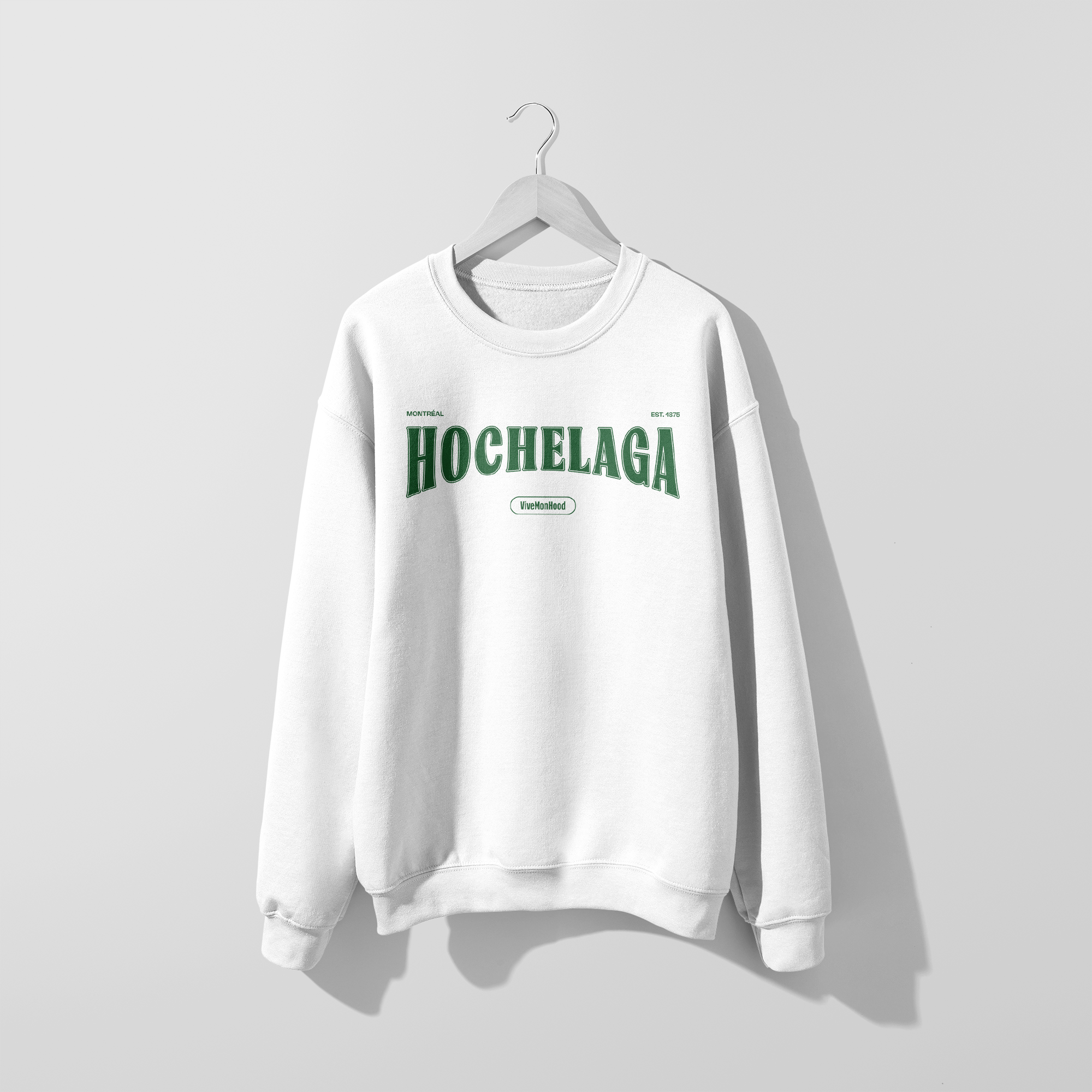 Mon Crew Fit - Hochelaga - Adulte - Vert - Blanc