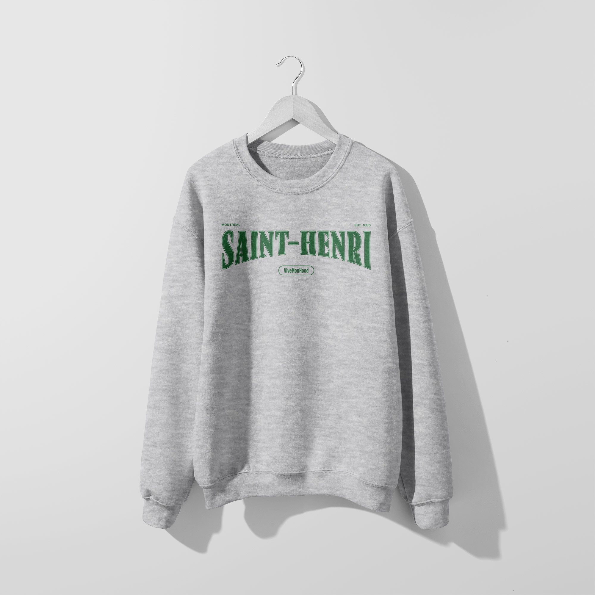 Mon Crew Fit - Adultes - Saint-Henri - Impression en Vert