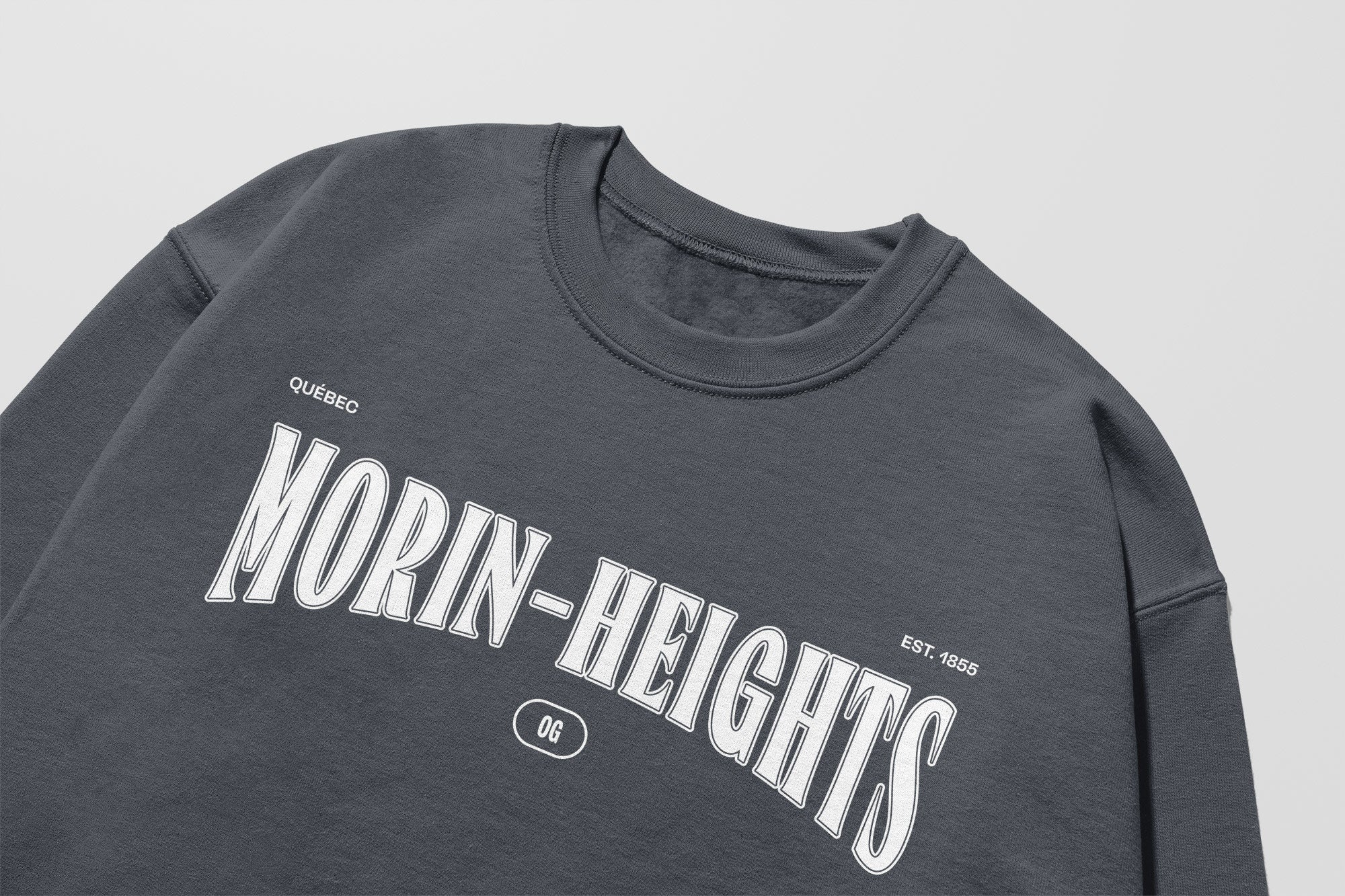 Mon Crew Fit - Enfants - Morin-Heights - Impression en Blanc