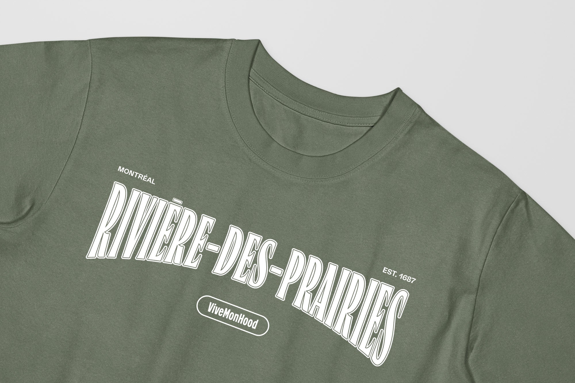 Mon T-Shirt Garçon - Adultes - Riviere-Des-Prairies - Impression en Blanc