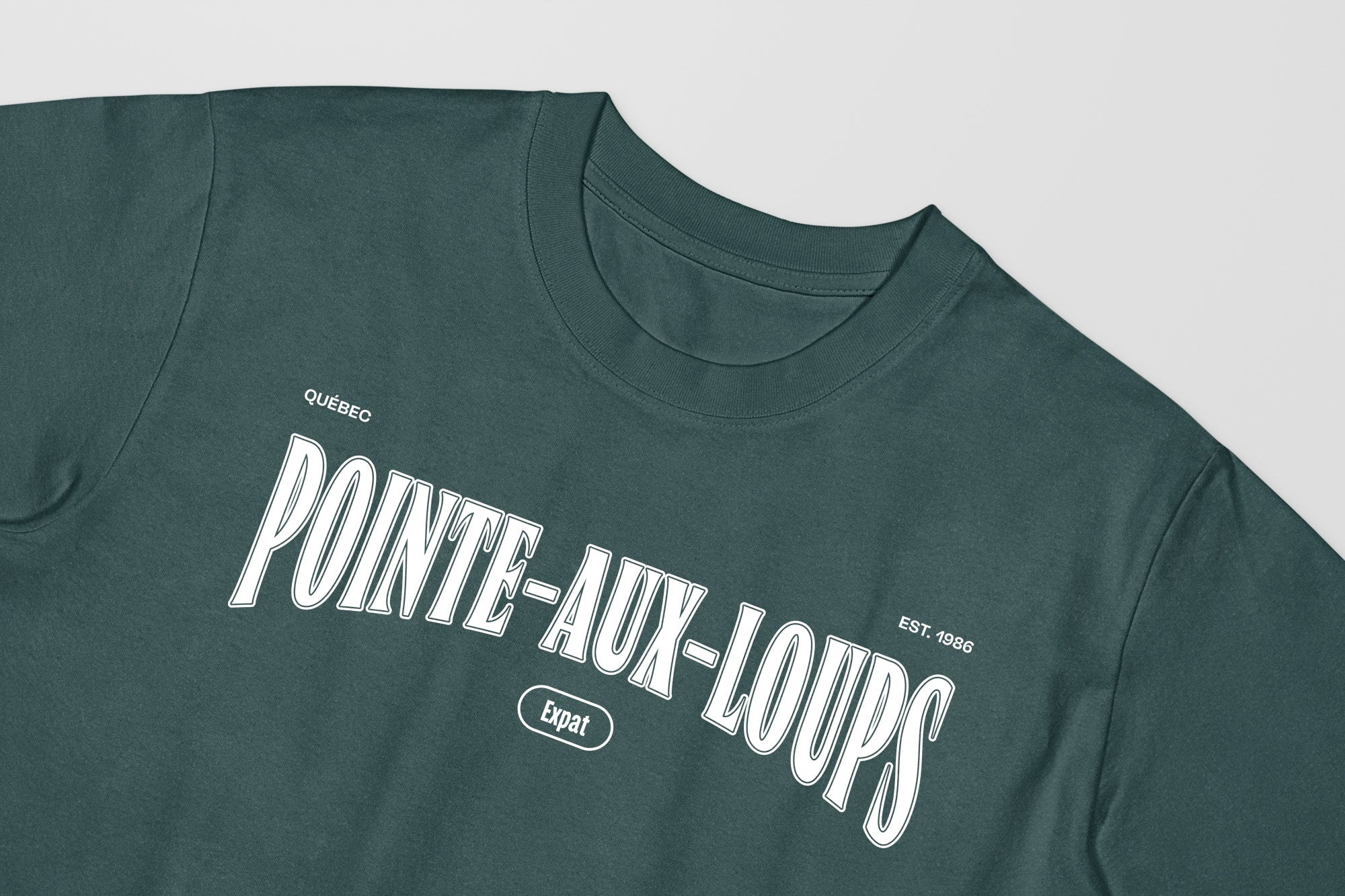 Mon T-Shirt Garçon - Adultes - Pointe-aux-Loups - Impression en Blanc