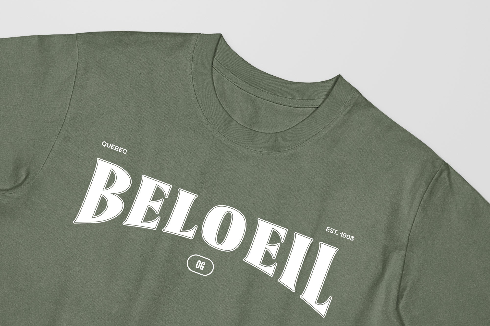 Mon T-Shirt Garçon - Adultes - Beloeil - Impression en Blanc