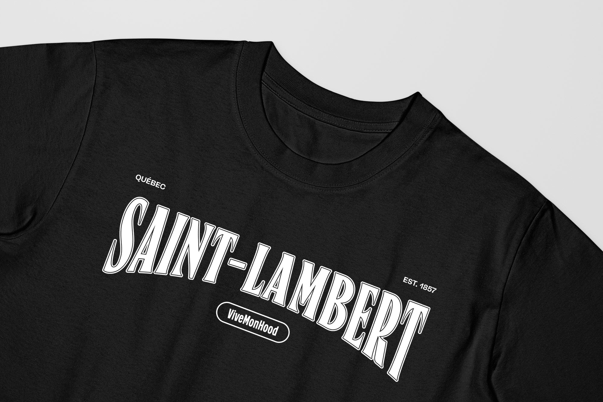 Mon T-Shirt Garçon - Adultes - Saint-Lambert - Impression en Blanc