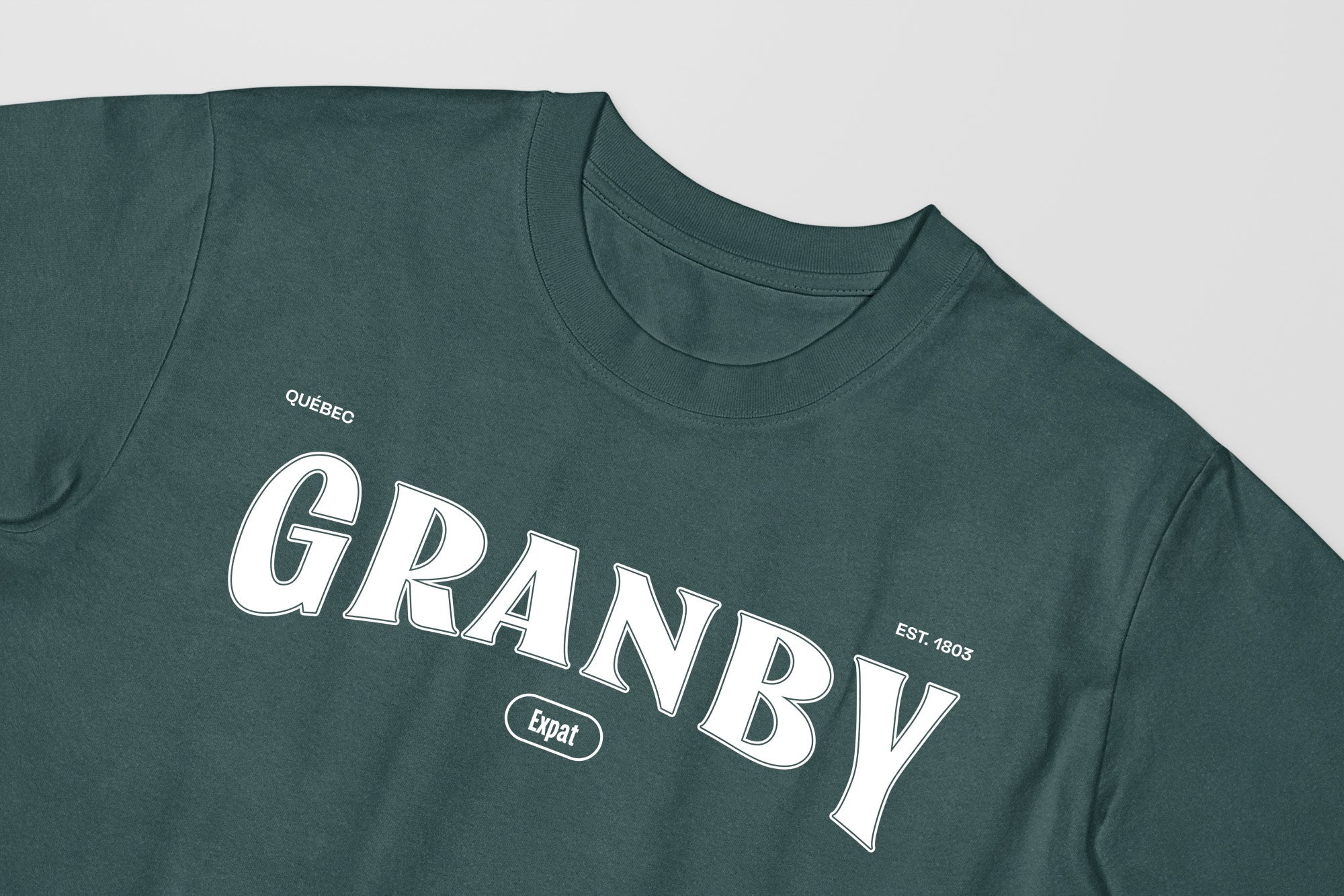 Mon T-Shirt Garçon - Adultes - Granby - Impression en Blanc