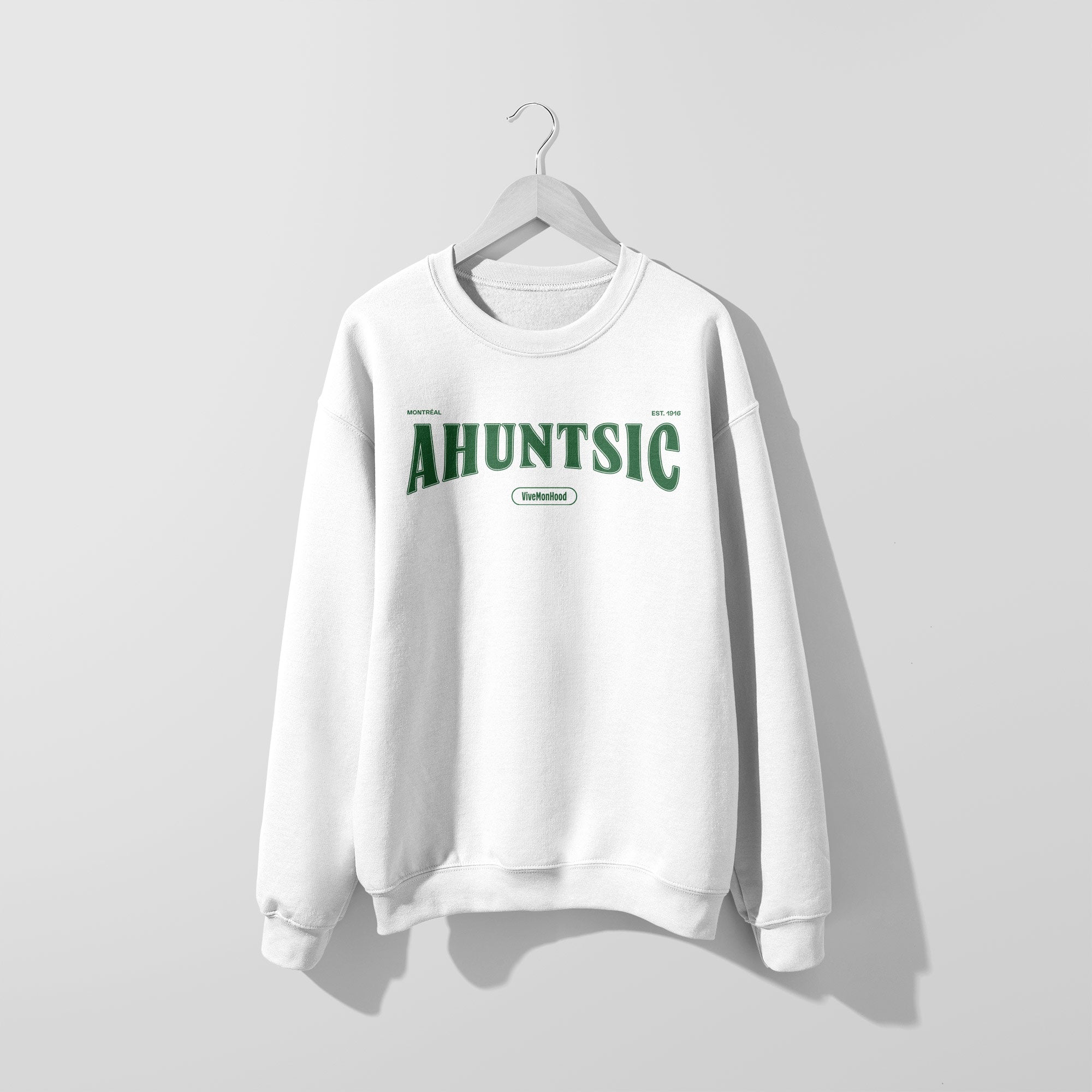 Mon Crew Fit - Adultes - Ahuntsic - Impression en Vert