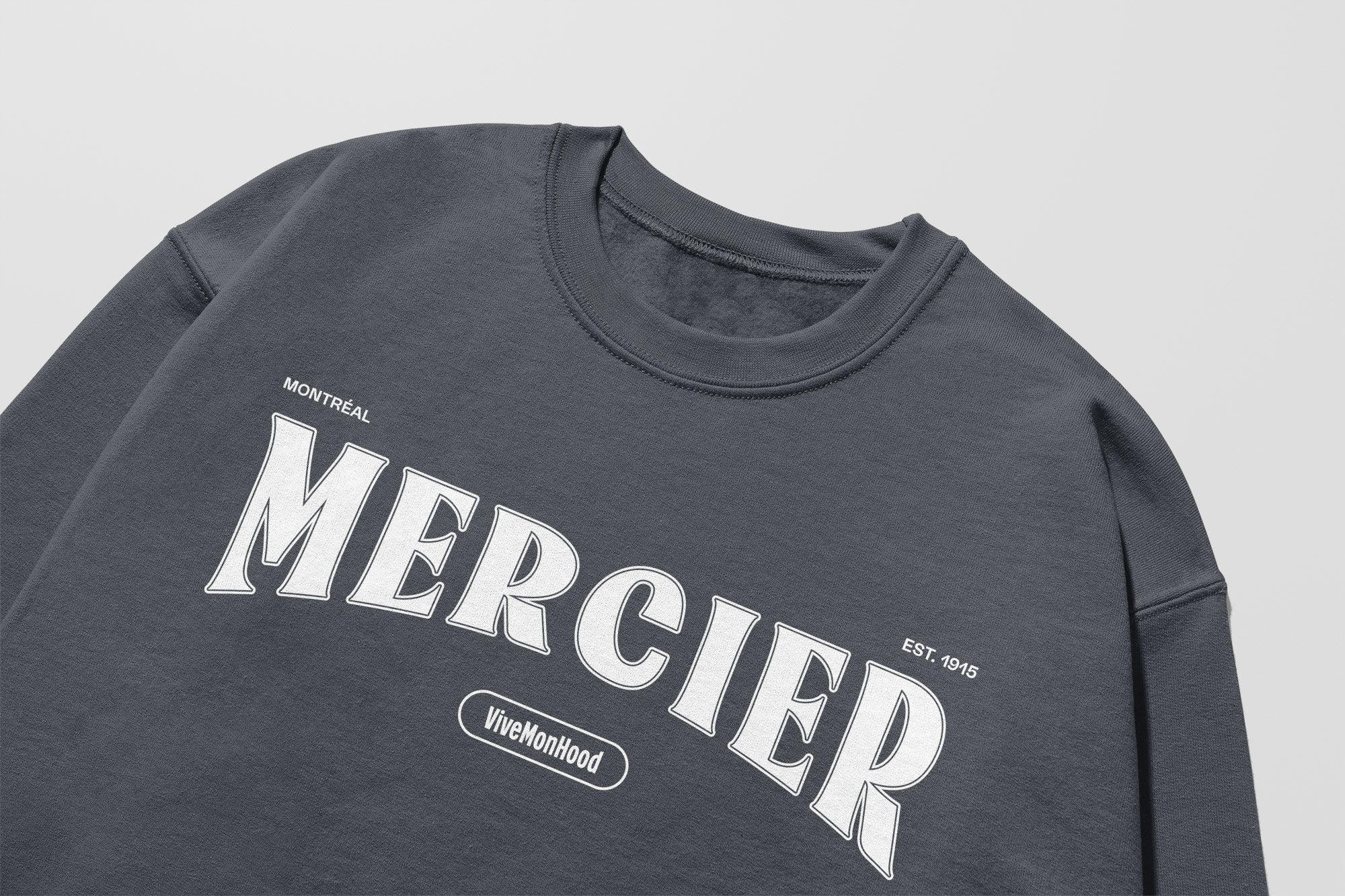 Mon Crew Fit - Enfants - Mercier - Impression en Blanc