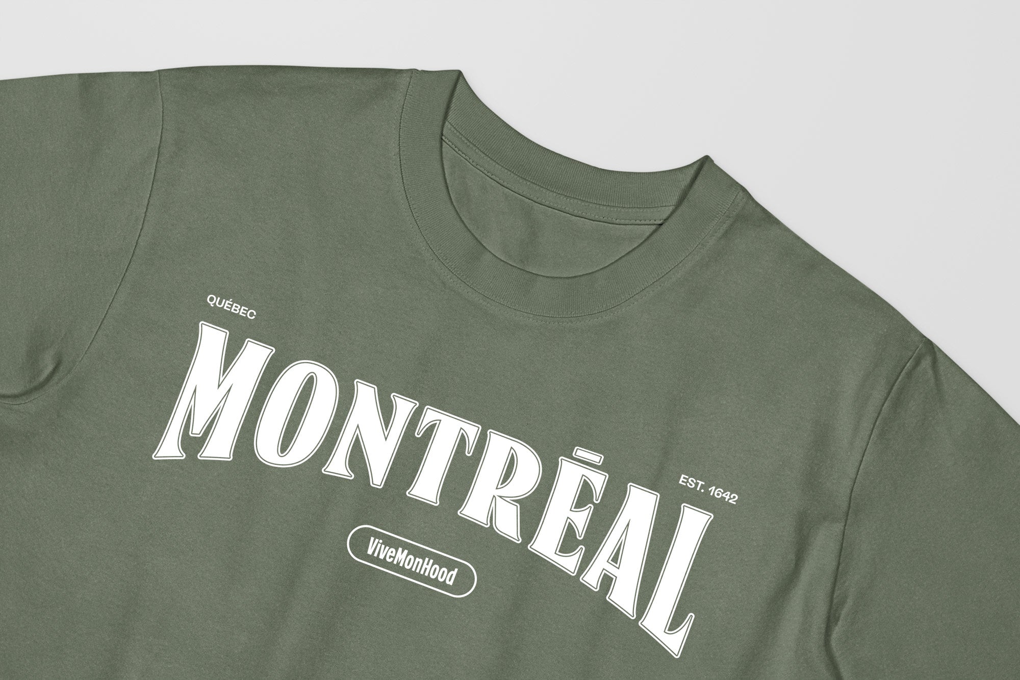 Mon T-Shirt Garçon - Adultes - Montréal - Impression en Blanc
