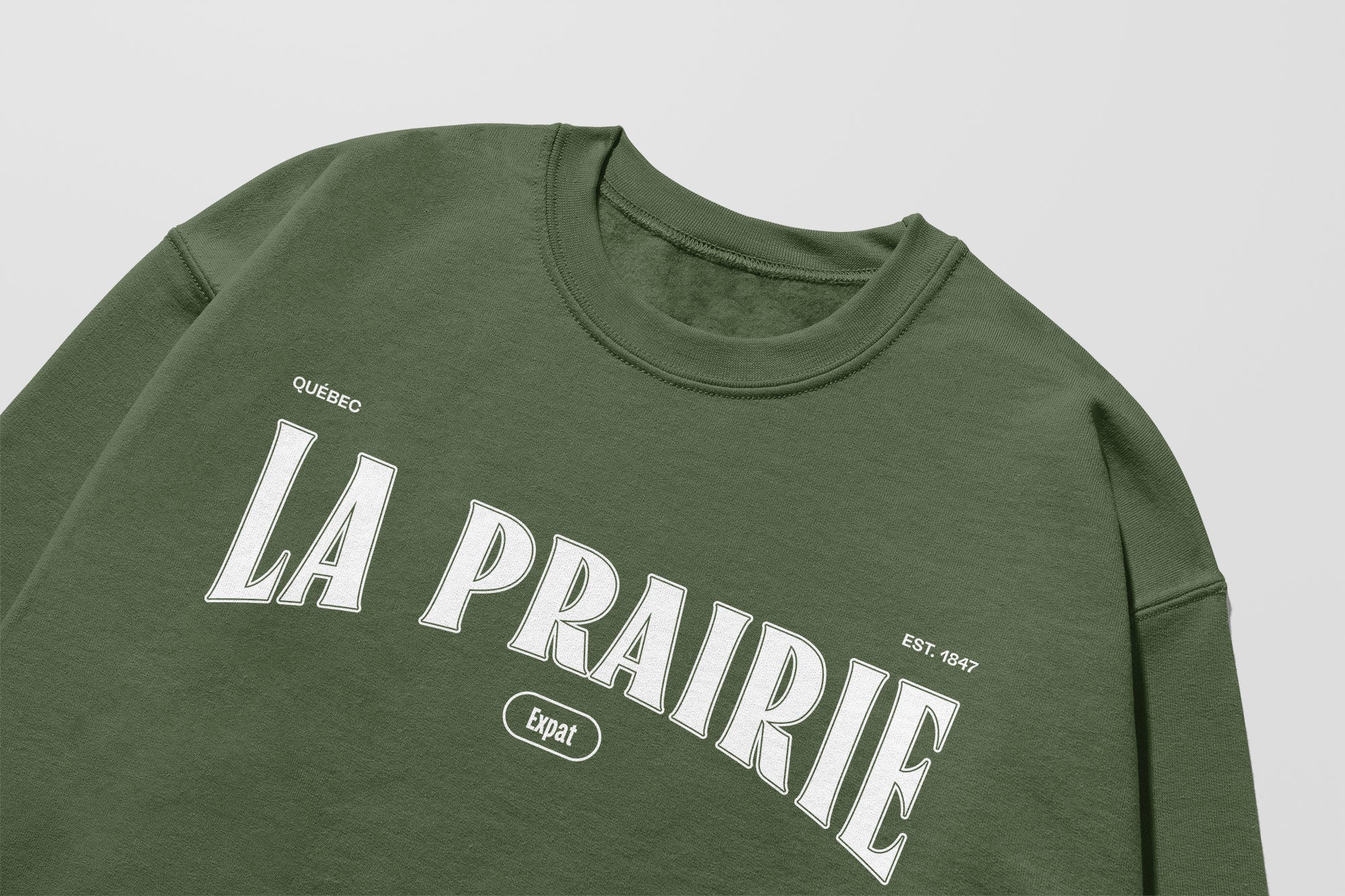 Mon Crew Confort - Adultes - La Prairie - Impression en Blanc