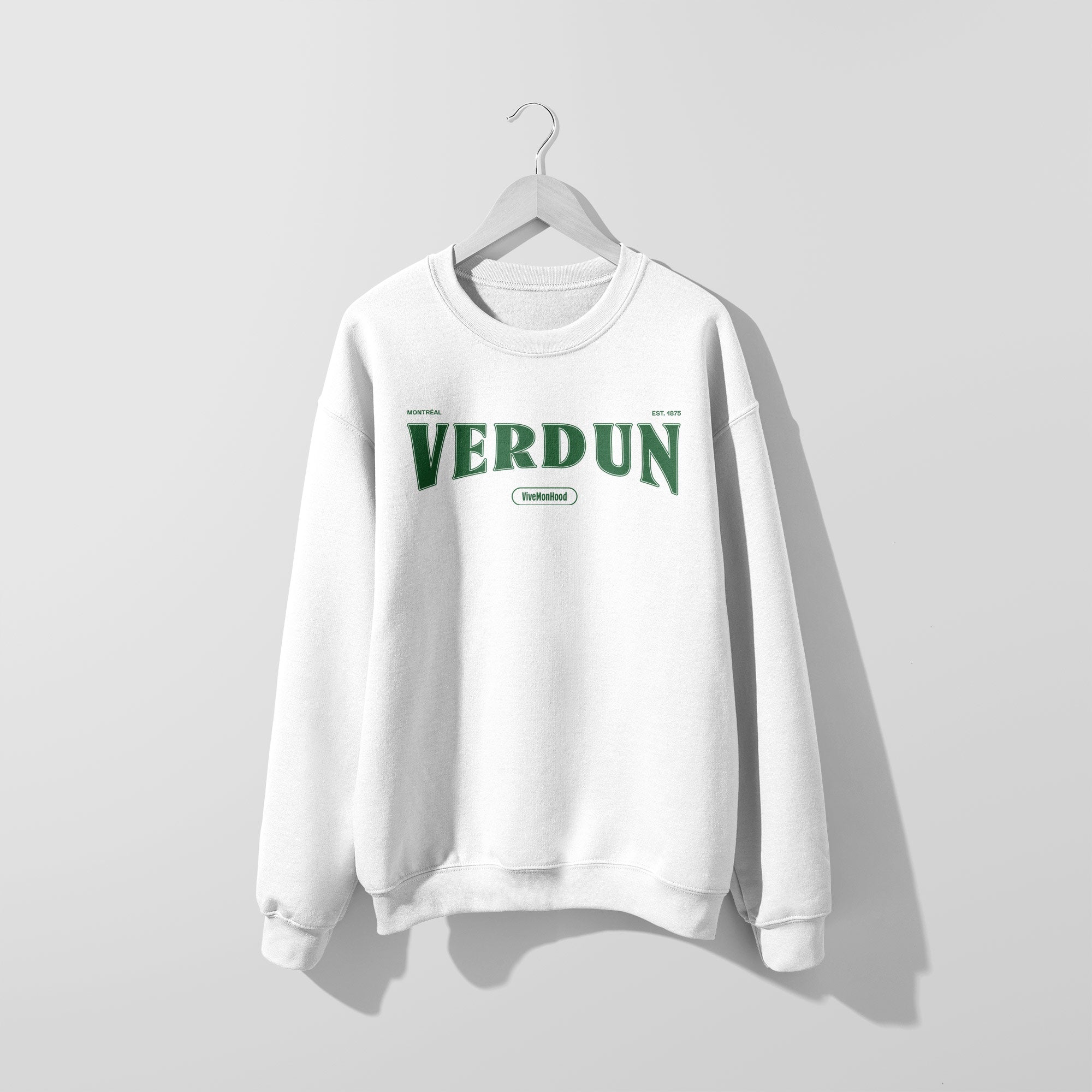 Mon Crew Fit - Adultes - Verdun - Impression en Vert