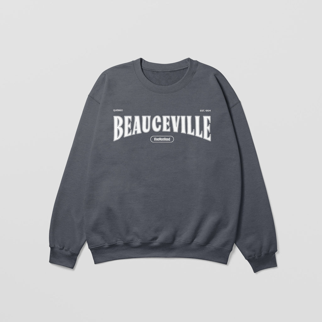 Mon Crew Fit - Enfants - Beauceville - Impression en Blanc
