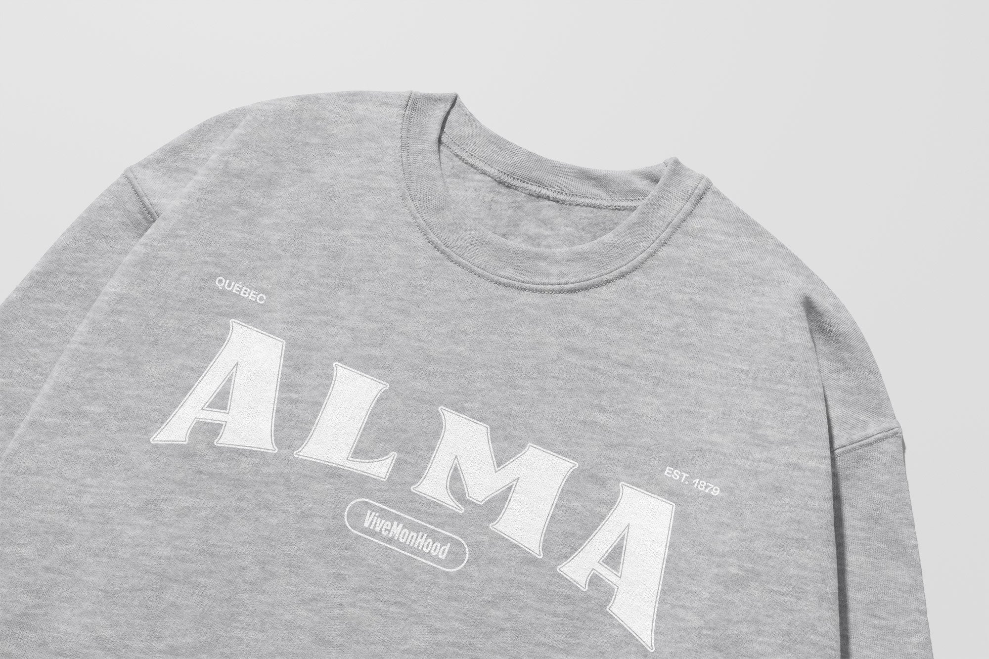Mon Crew Fit - Enfants - Alma - Impression en Blanc