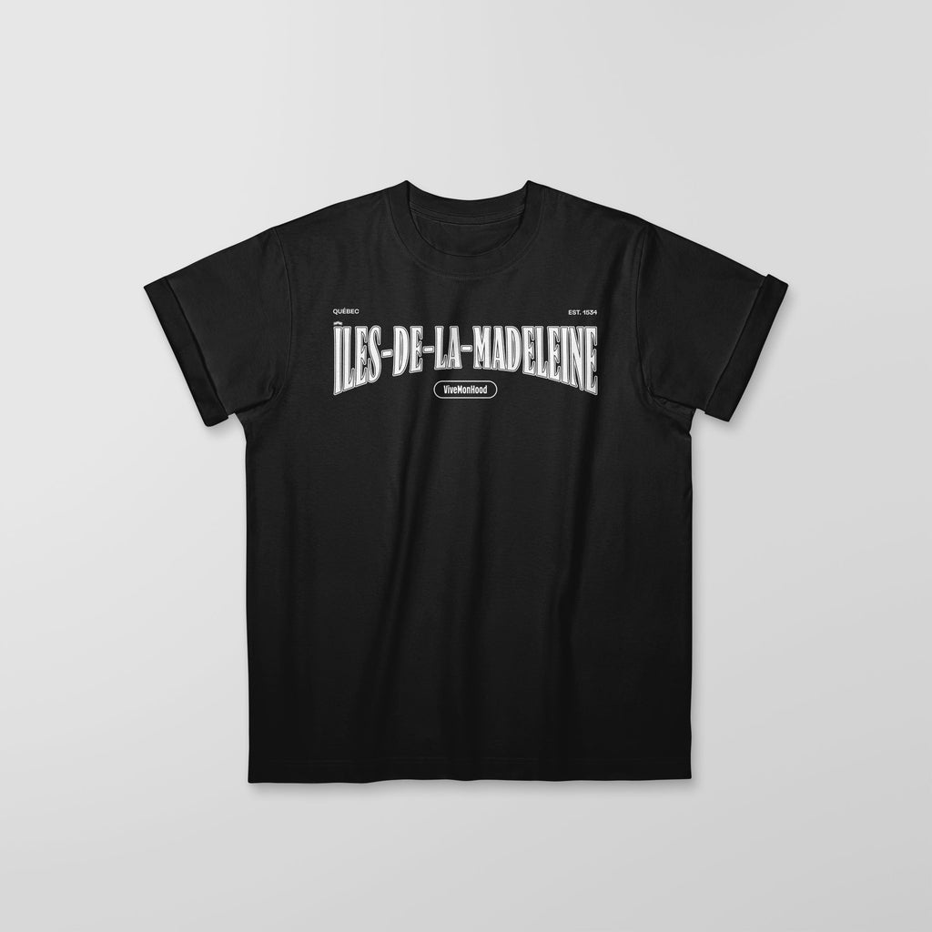 Mon T-Shirt Garçon - Adultes - Îles-de-la-Madeleine - Impression en Blanc