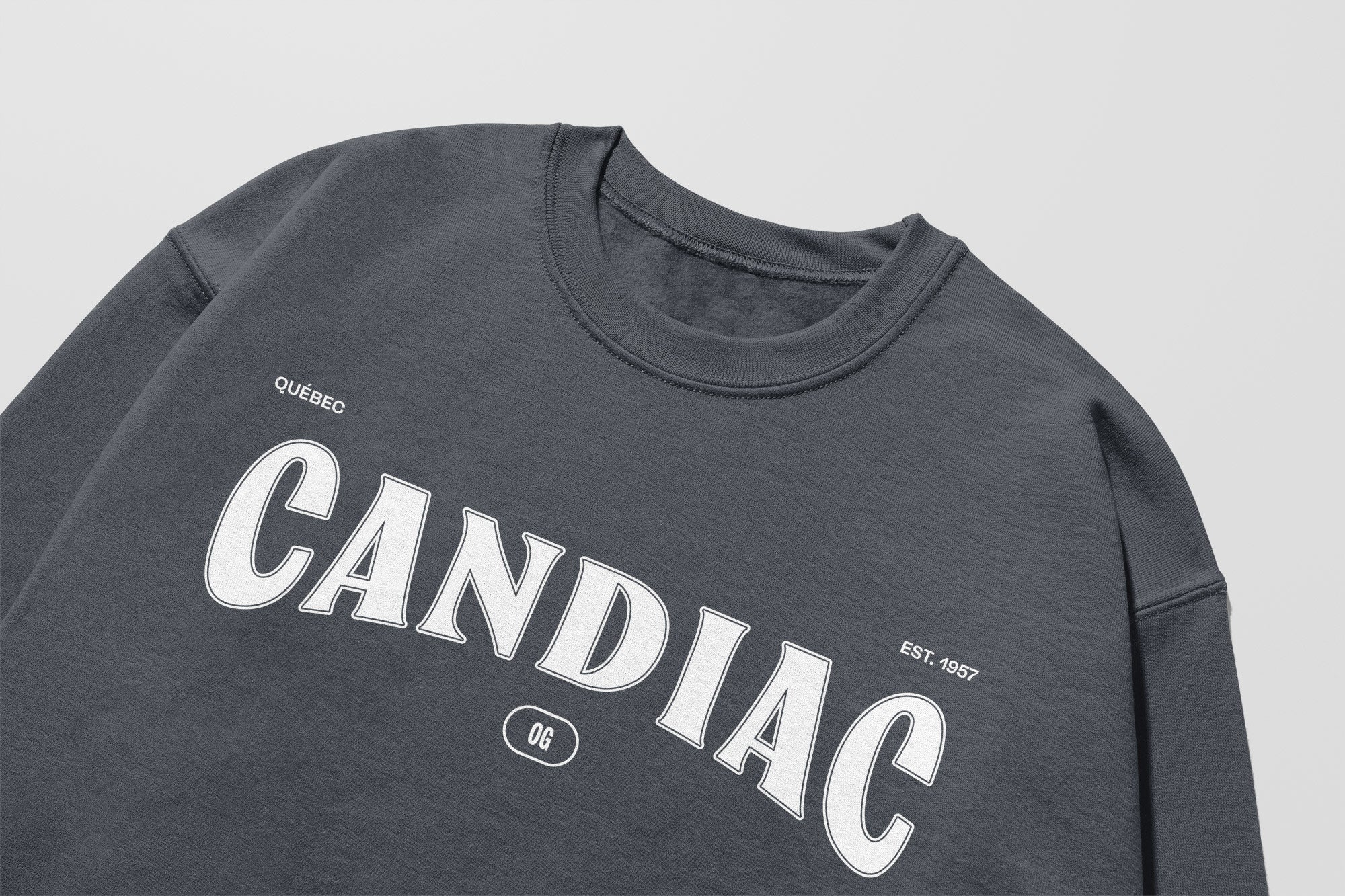 Mon Crew Fit - Enfants - Candiac - Impression en Blanc
