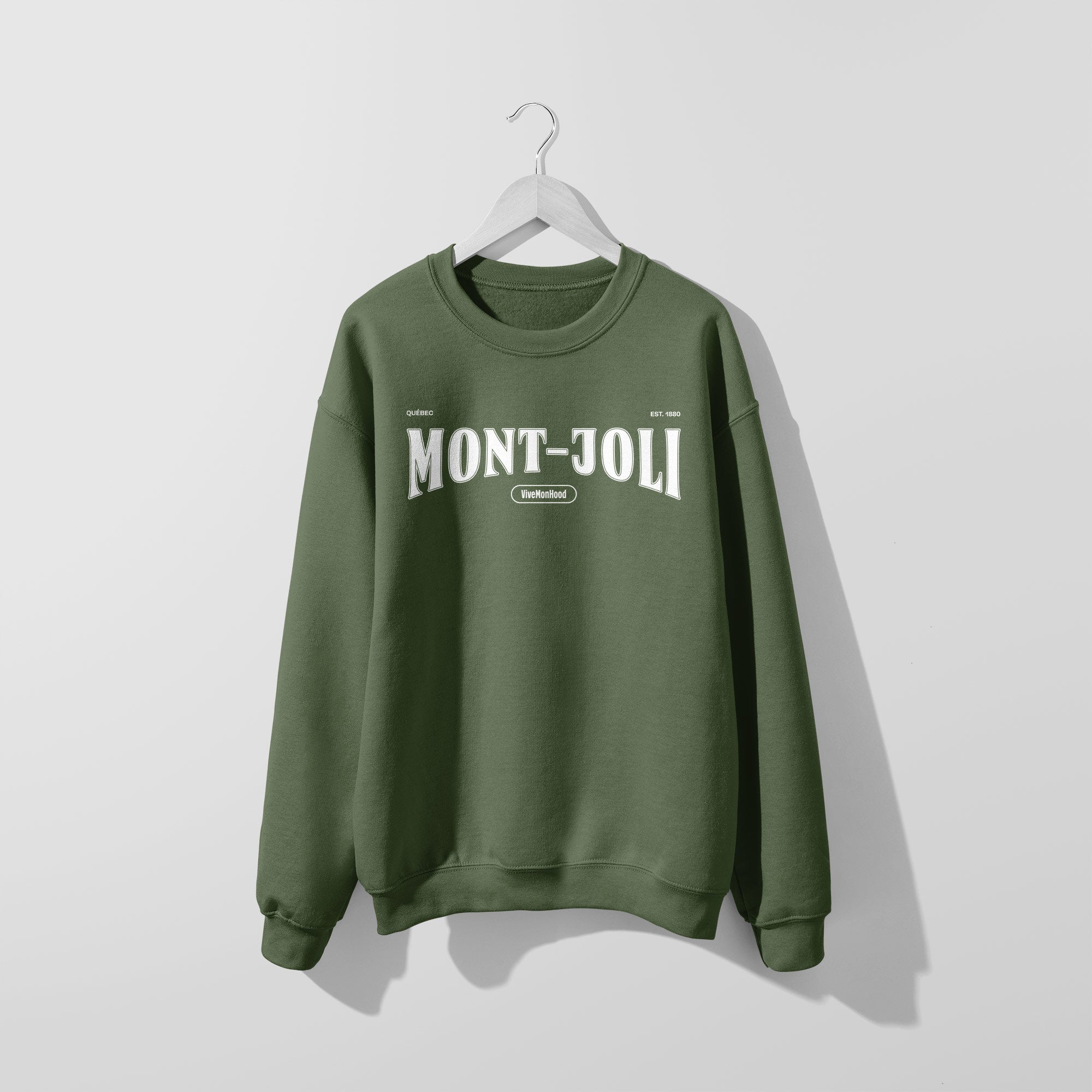 Mon Crew Confort - Adultes - Mont-Joli - Impression en Blanc