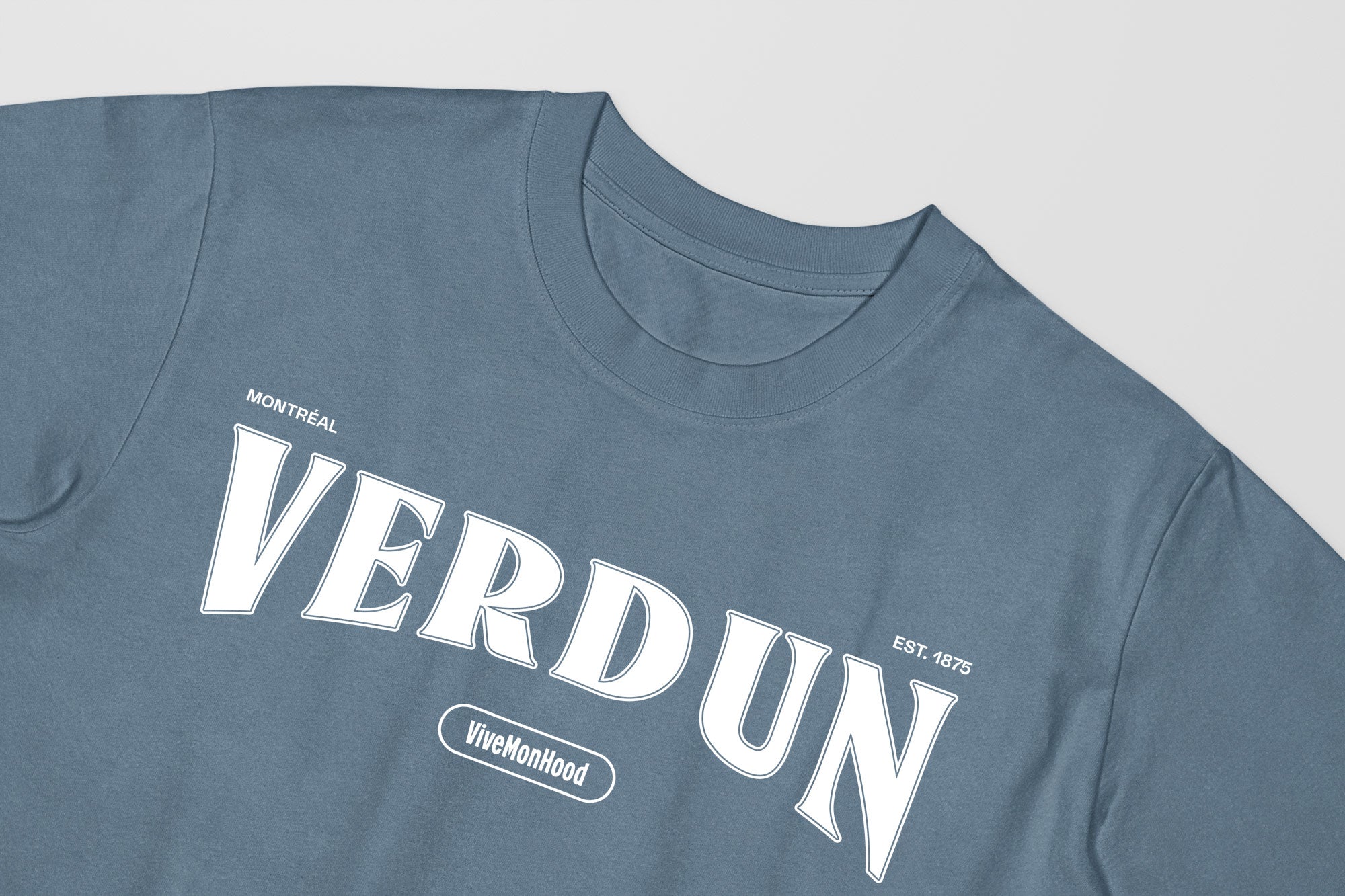 Mon T-Shirt Garçon - Adultes - Verdun - Impression en Blanc